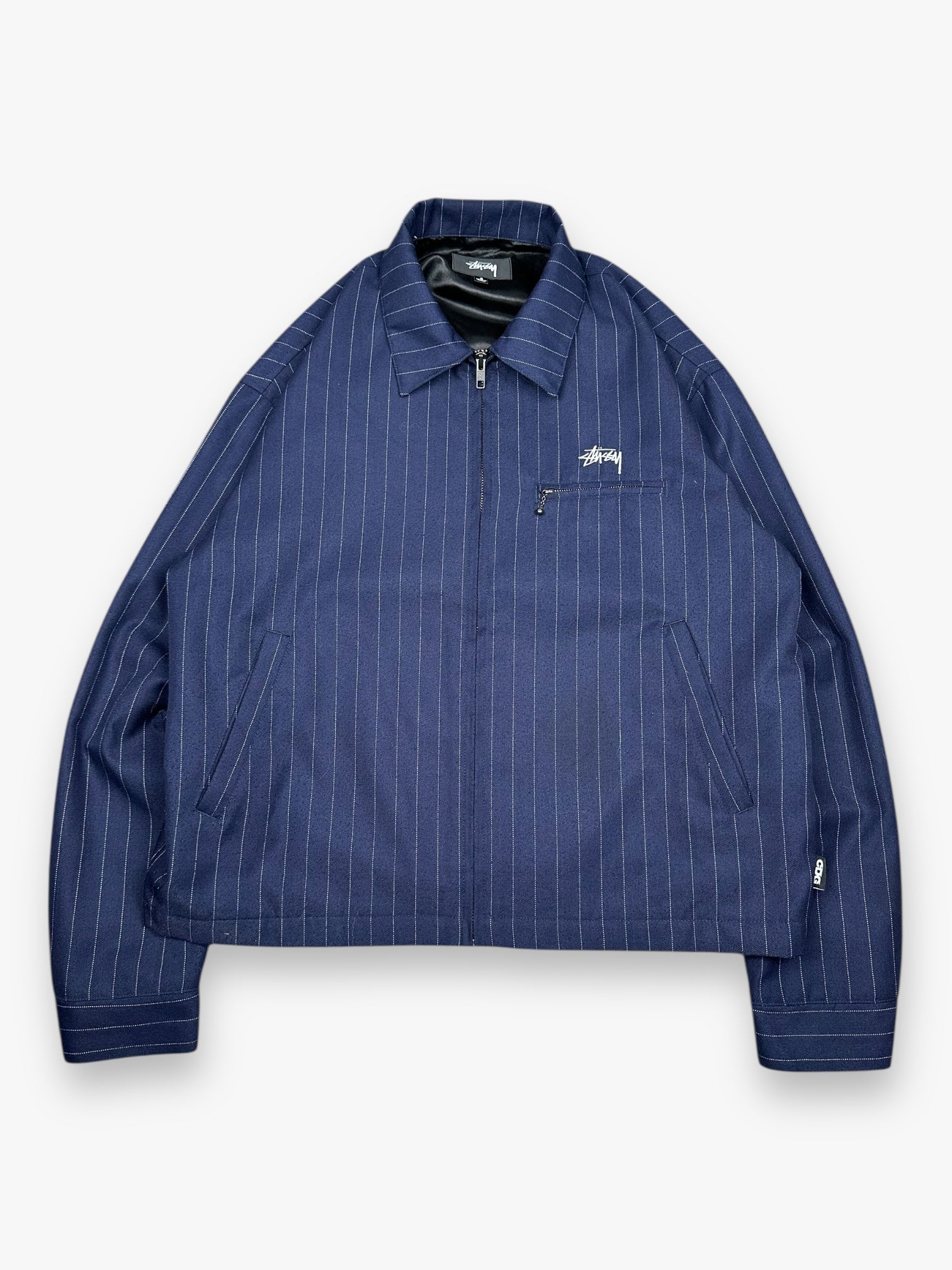 Stussy CDG Pin Striped Bing Jacket Navy SS20