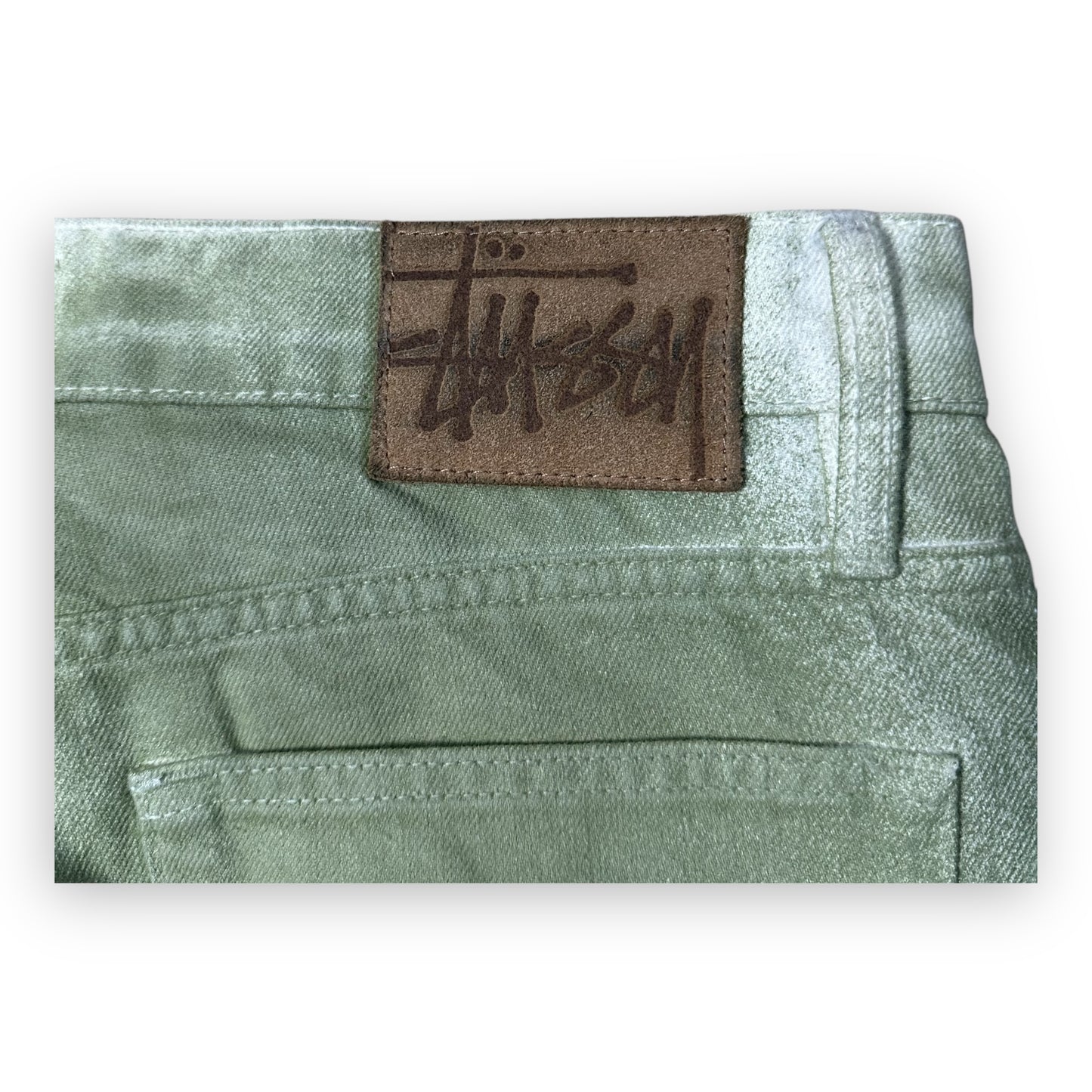 Pant Stussy Big Ol Baggy Denim Green Faded (S)