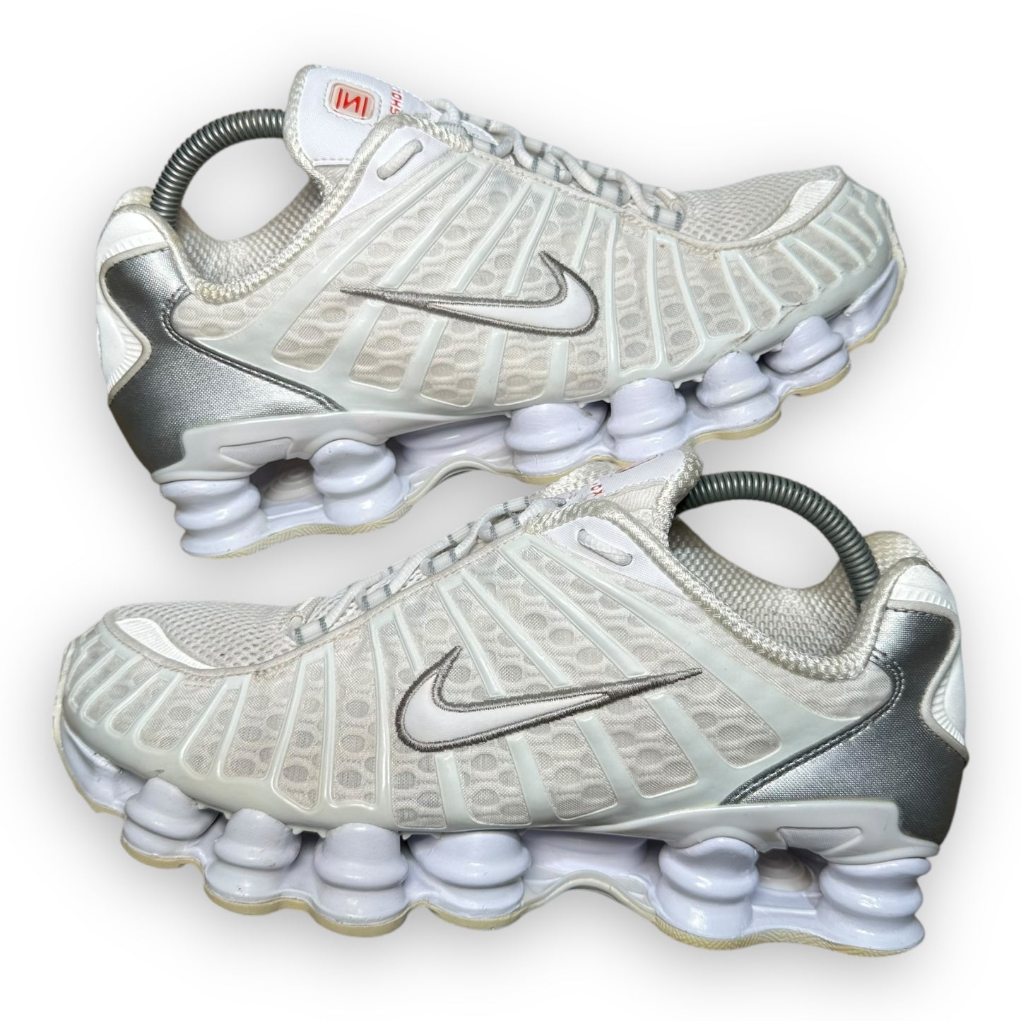 EU42.5 - US9 - UK8 • Shox TL White Metallic Silver