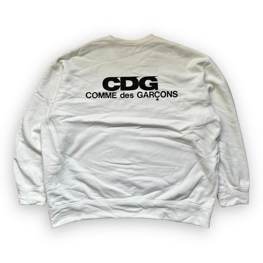 Sweatshirt Crewneck CDG Oversized White (XXL)