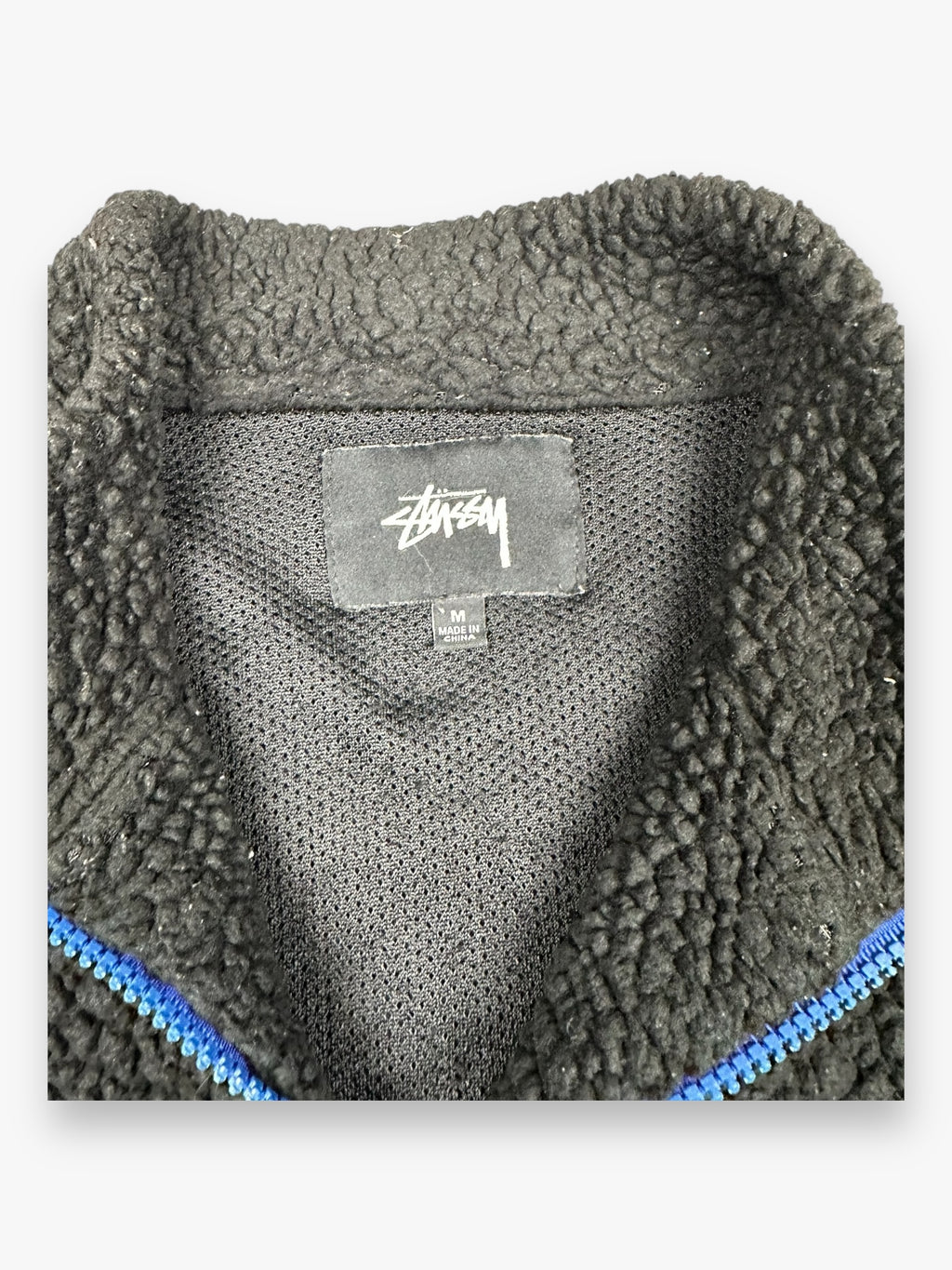 Stussy Fleece Jacket Black Blue
