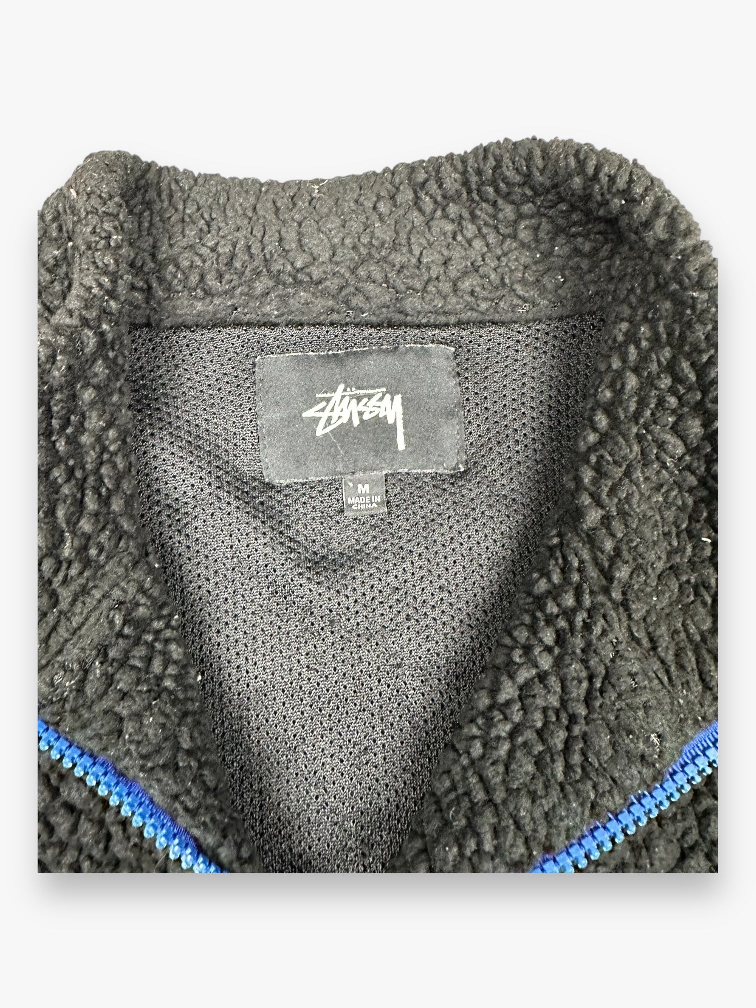 Stussy Fleece Jacket Black Blue