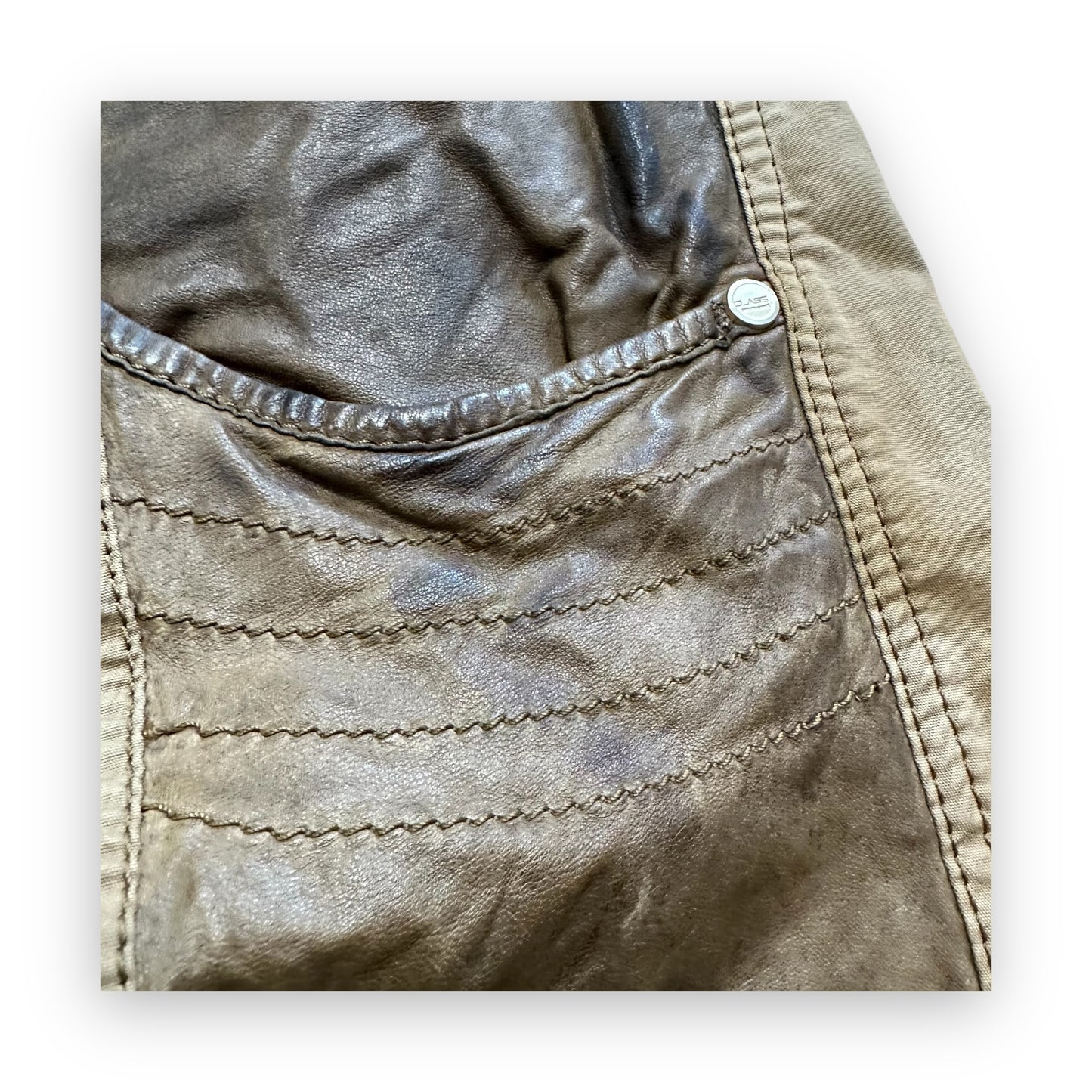 Pant Roberto Cavalli Hybrid Leather Brown vintage (M)