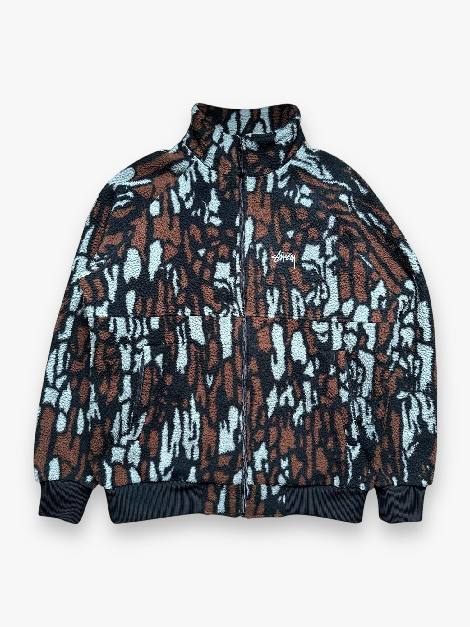 Jacket Stussy Fleece Tree Bark Brown