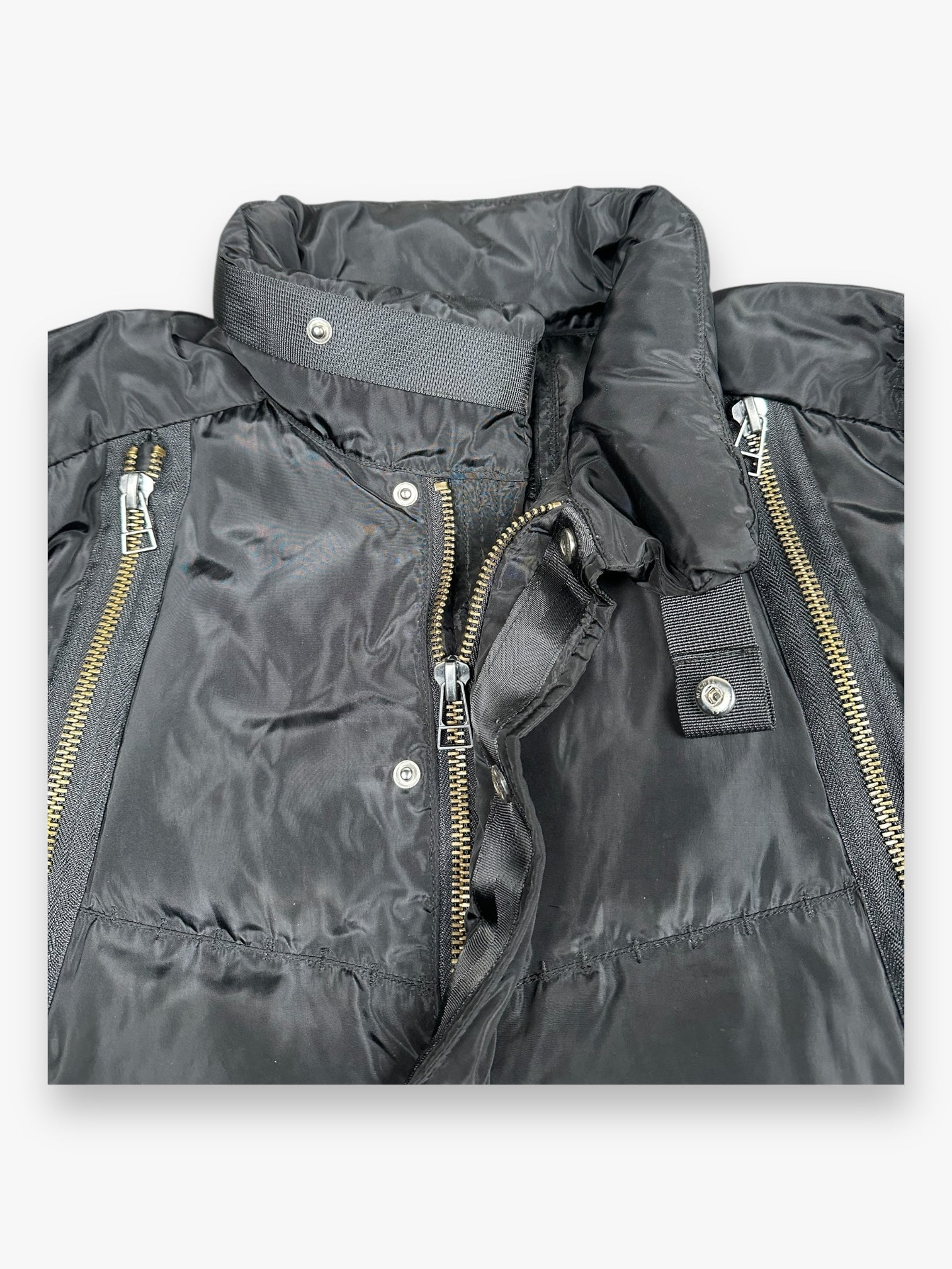 Puffer Jacket Marithe + Francois Girbaud 6-Zip Black AW07