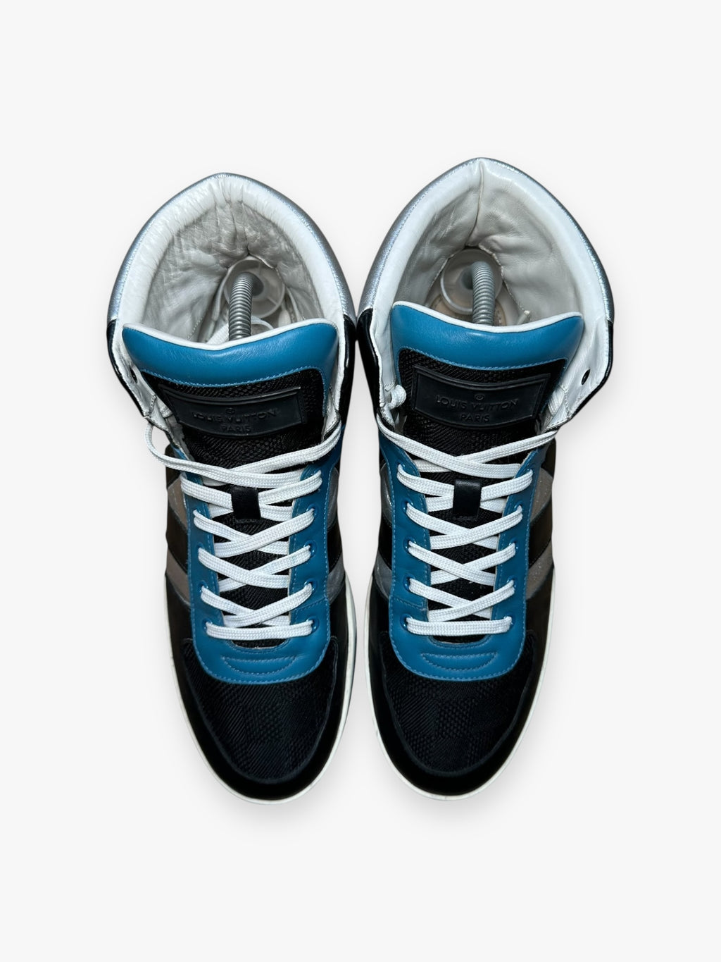 Louis Vuitton High Top Black Blue Silver