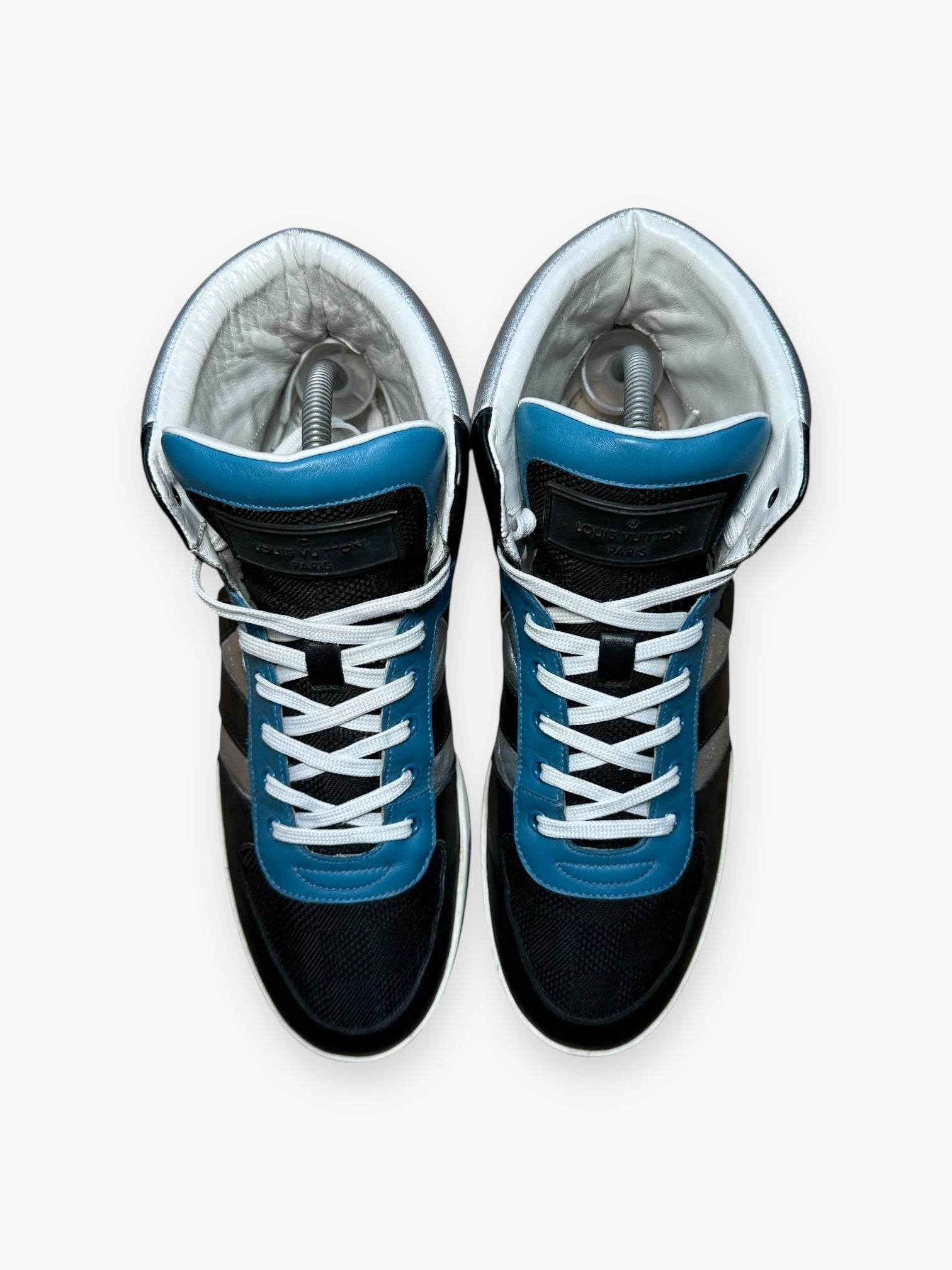 Louis Vuitton High Top Black Blue Silver