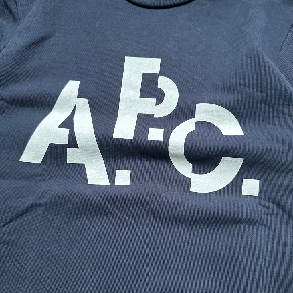 Sweatshirt Crewneck A.P.C Decal Logo Navy