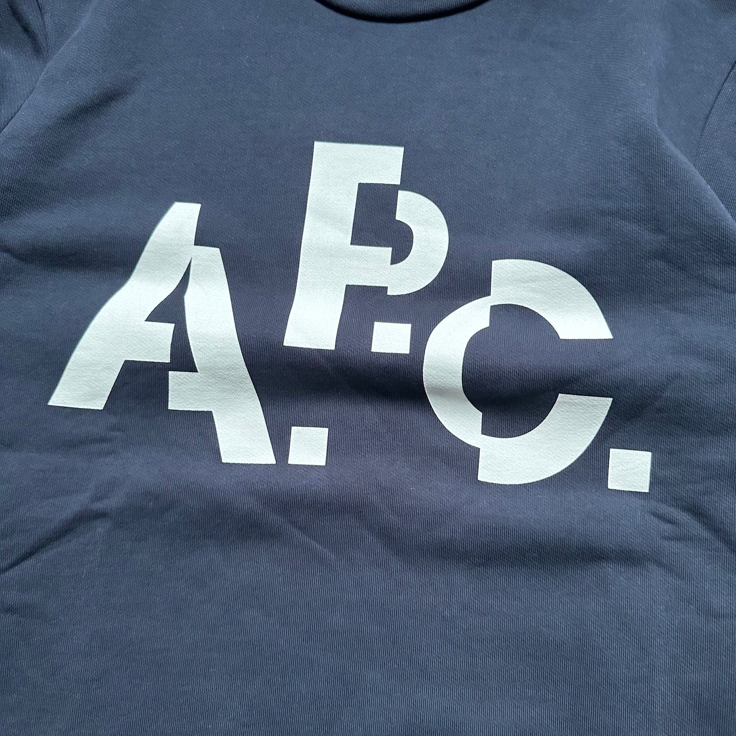 Sweatshirt Crewneck A.P.C Decal Logo Navy (L)