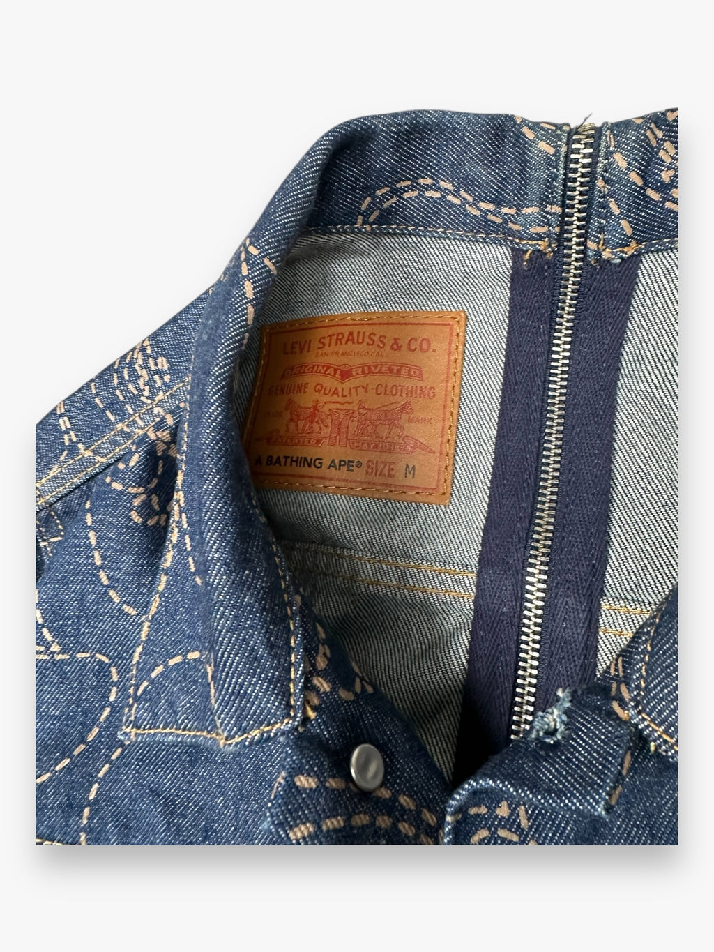 BAPE Levi’s Zip Denim Jacket Indigo SS21