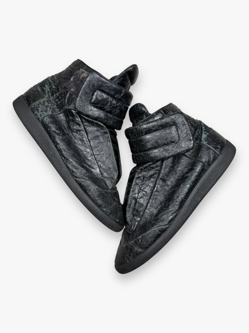 Maison Margiela Future High Cracked Leather Black