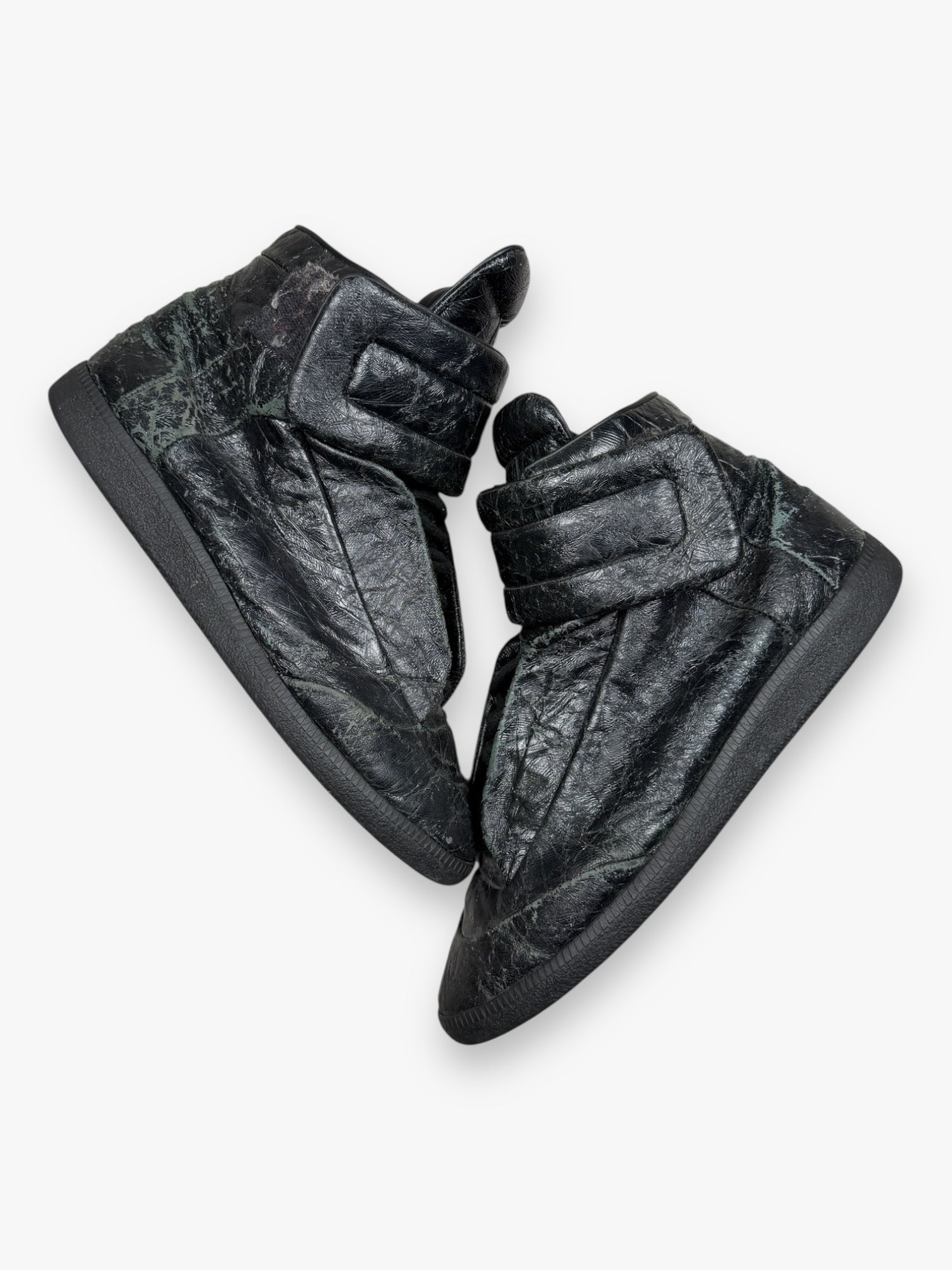 Maison Margiela Future High Cracked Leather Black