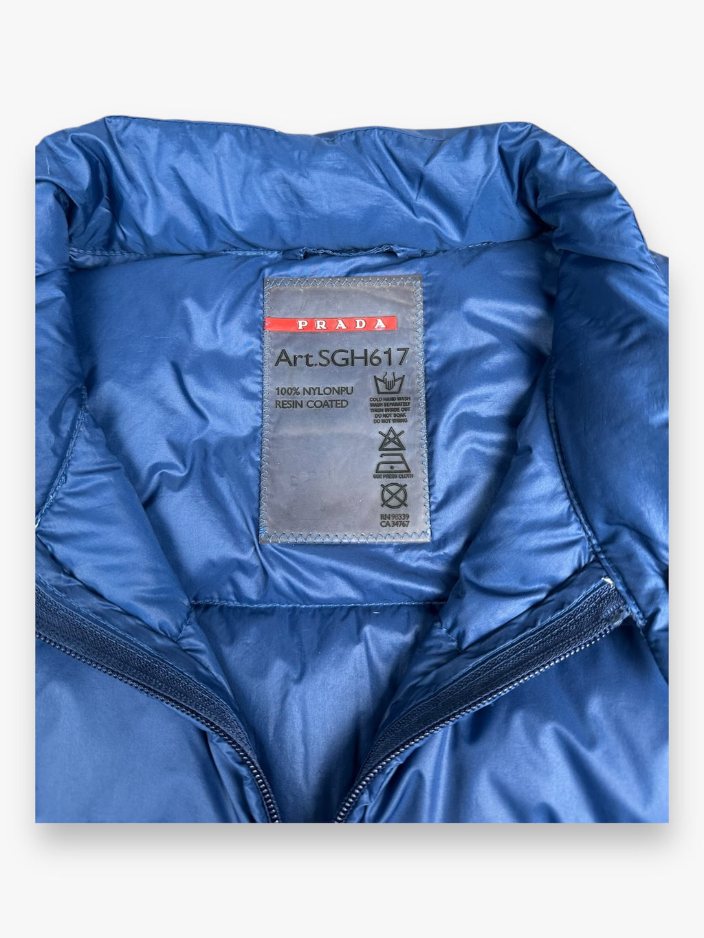 Prada Puffer Jacket Blue FW13