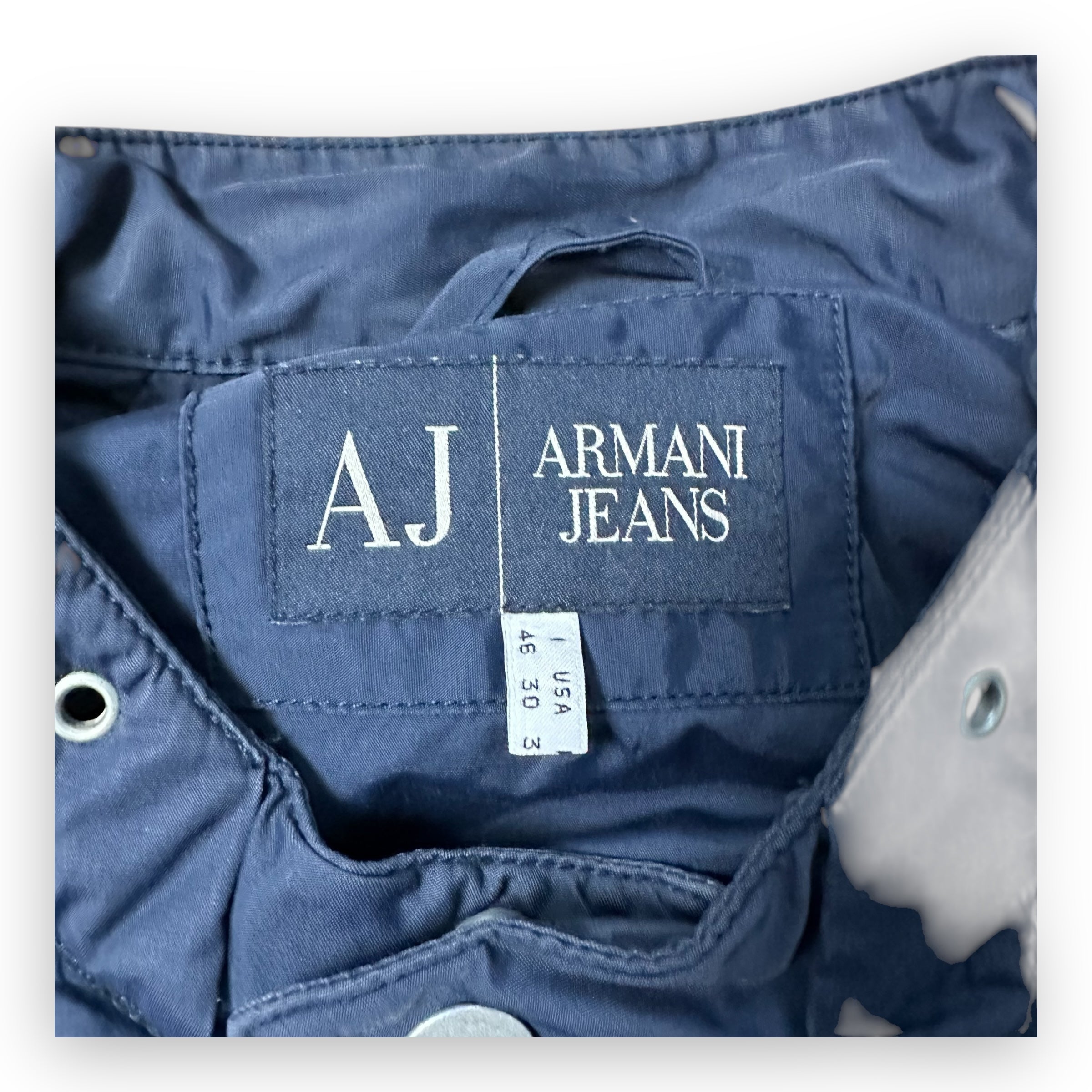 Jacket Armani Jeans Bomber « Letters » Navy 00s
