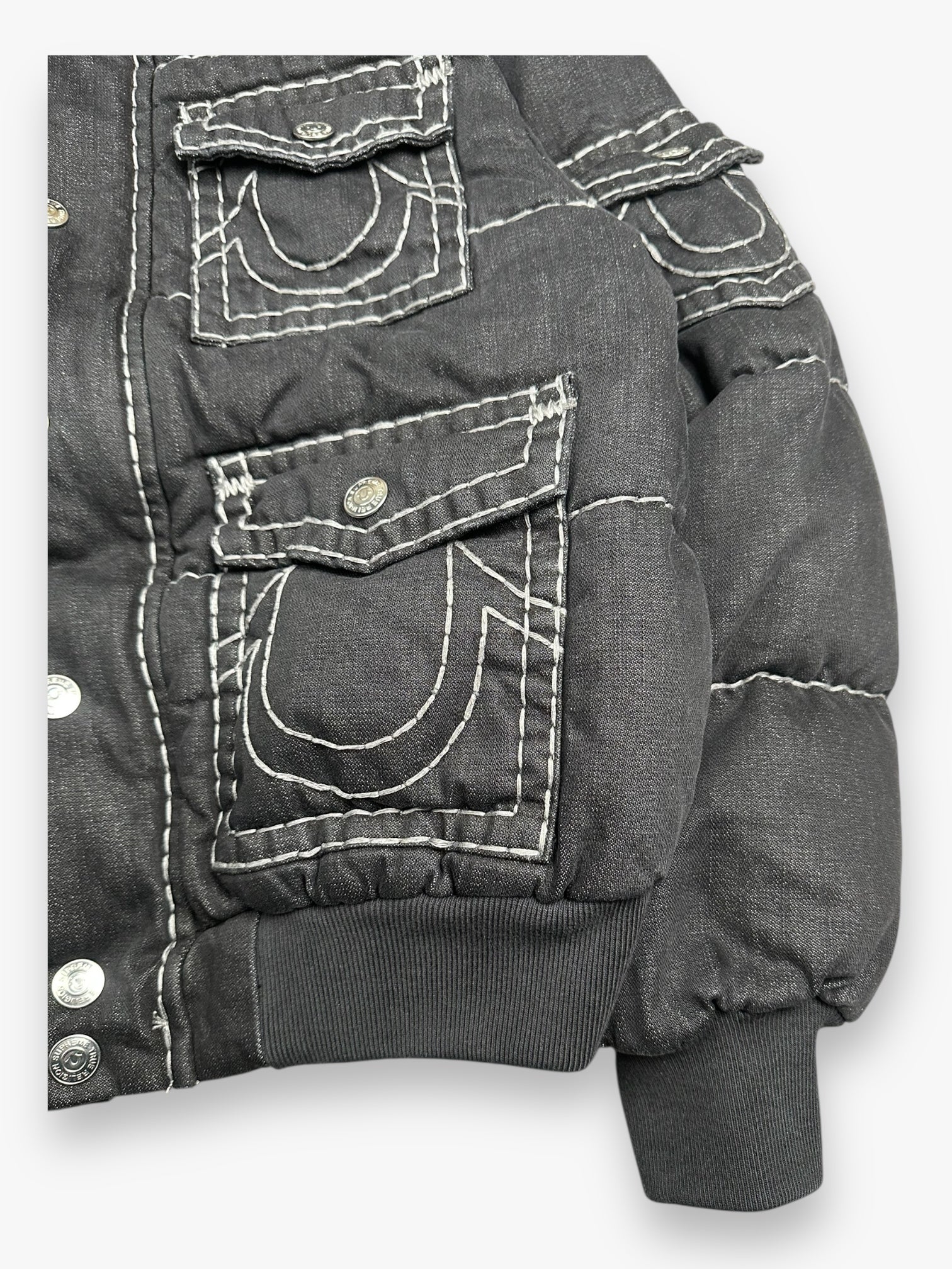 Supreme True Religion Puffer Jacket Black FW25
