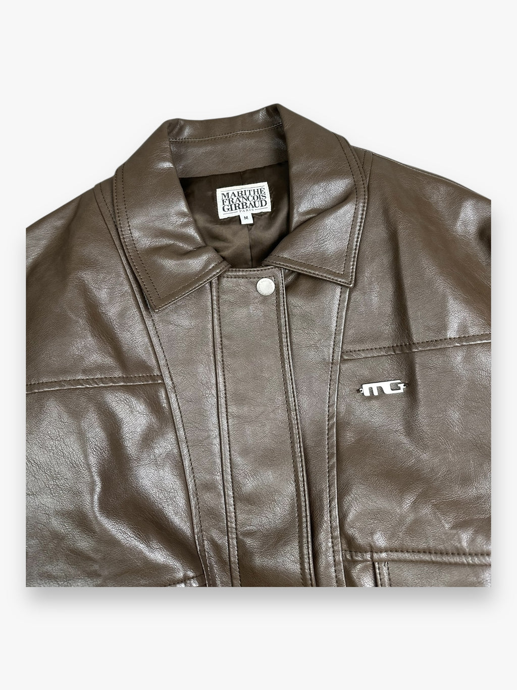 Marithe + Francois Girbaud Leather Jacket Brown