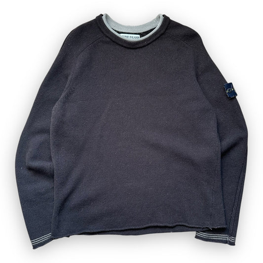 Sweater Knit Stone Island Brown Beige vintage AW05 (S)