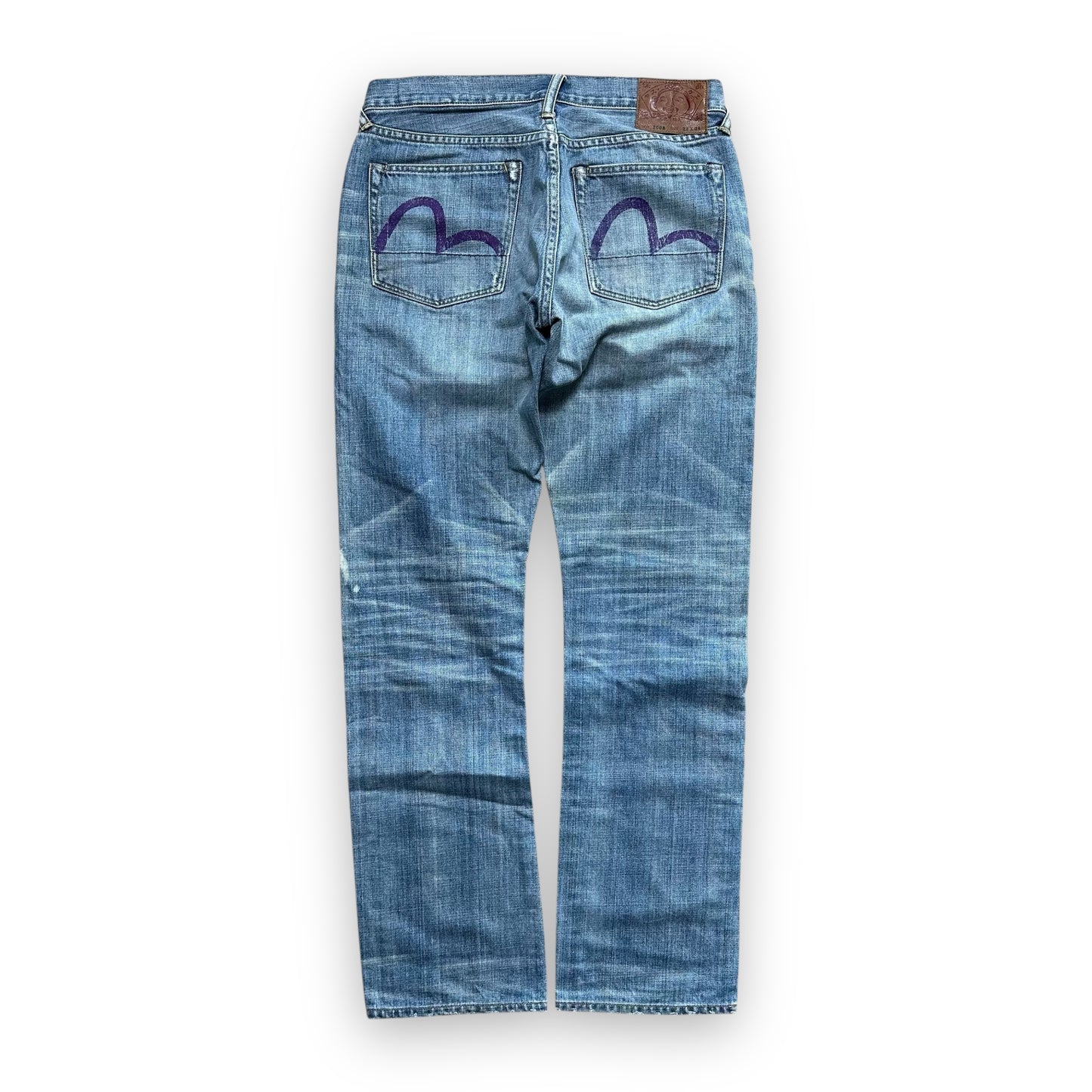 Jeans Evisu Seagull Faded Effect Lot 2008 Purple (M)