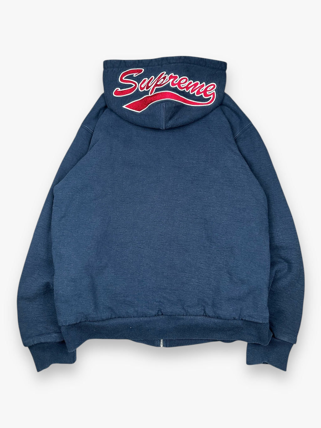 Sweatshirt Hoodie Zip Up Thermal Supreme Navy FW18