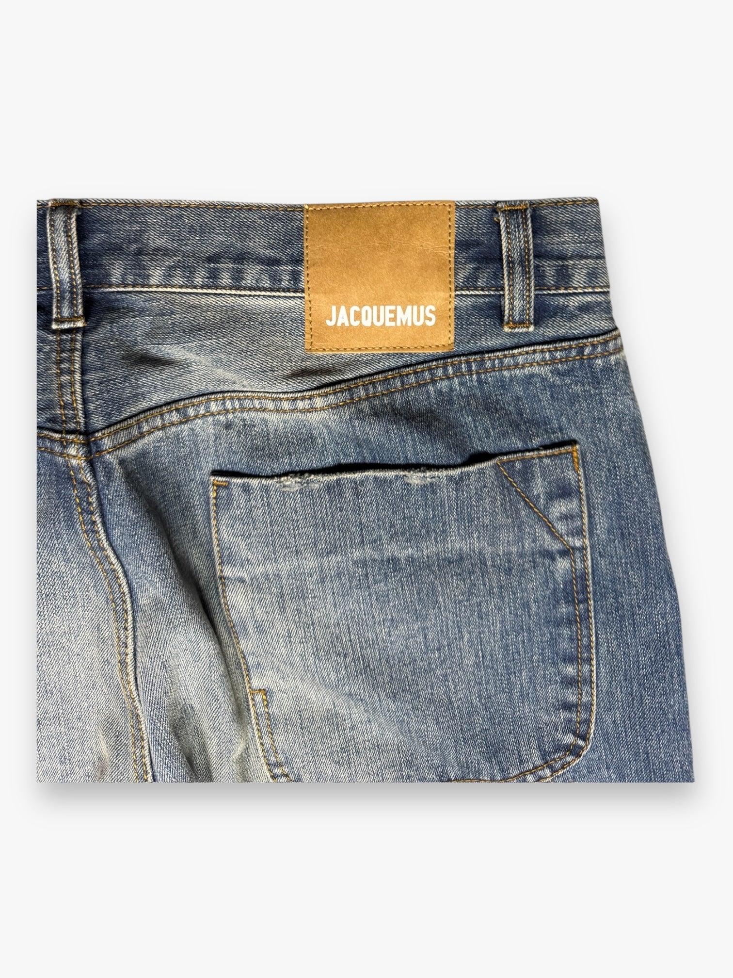 Jeans Jacquemus « Le Raphia » Destressed Ropes Faded