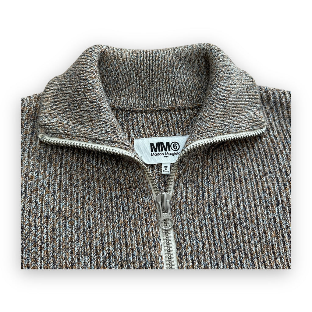 Cardigan Maison Margiela MM6 Zip Light Brown