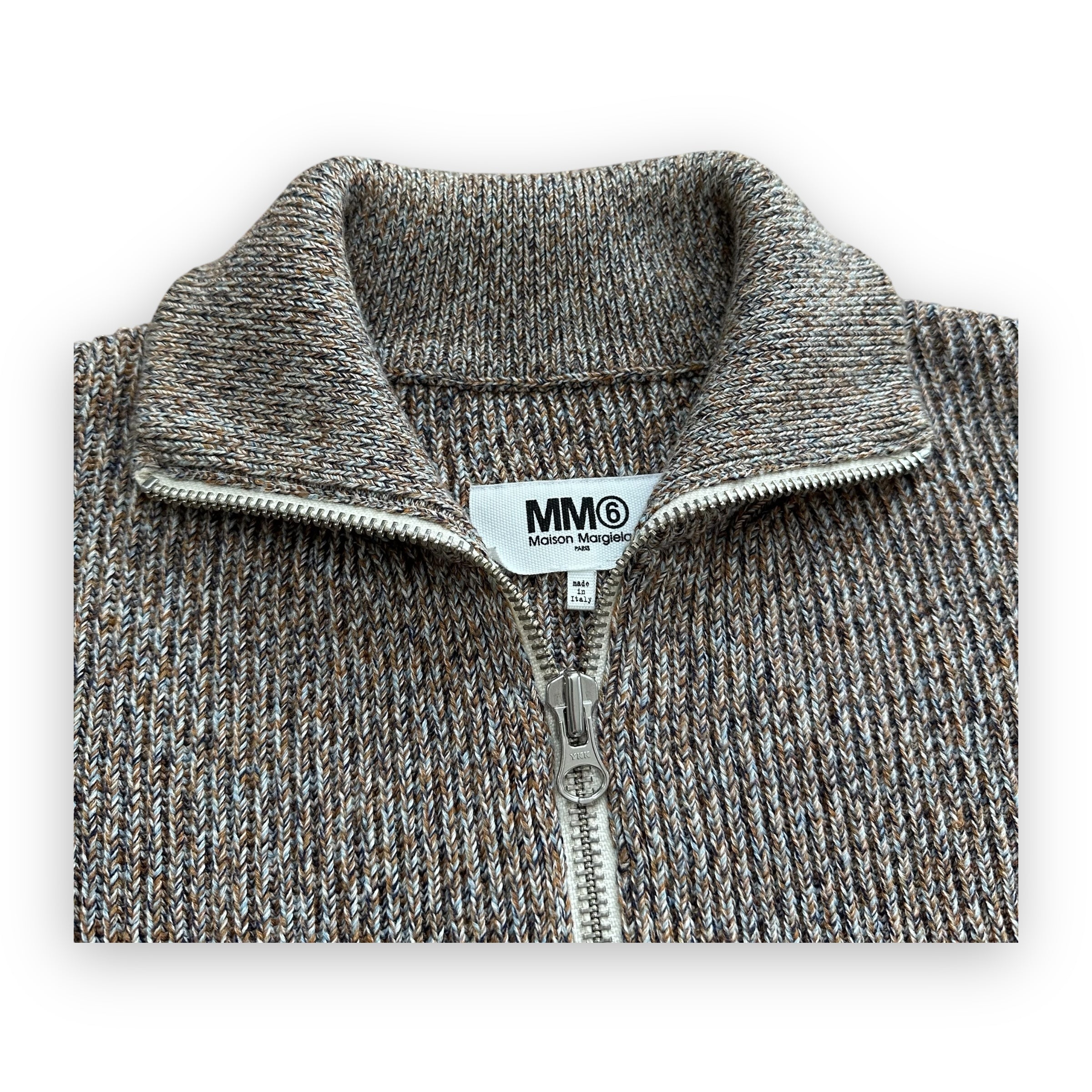 Cardigan Maison Margiela MM6 Zip Light Brown