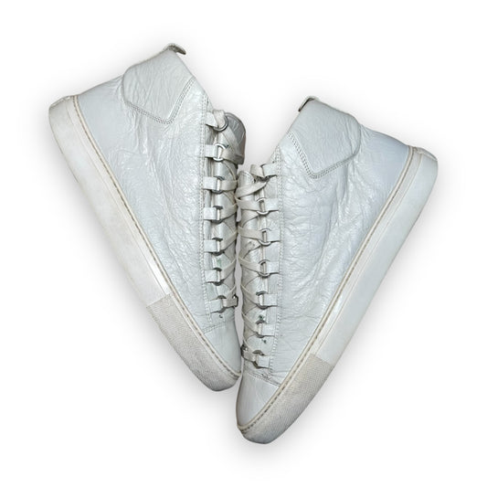 EU43 - US9.5 - UK8.5 • Balanciaga Arena High Leather White