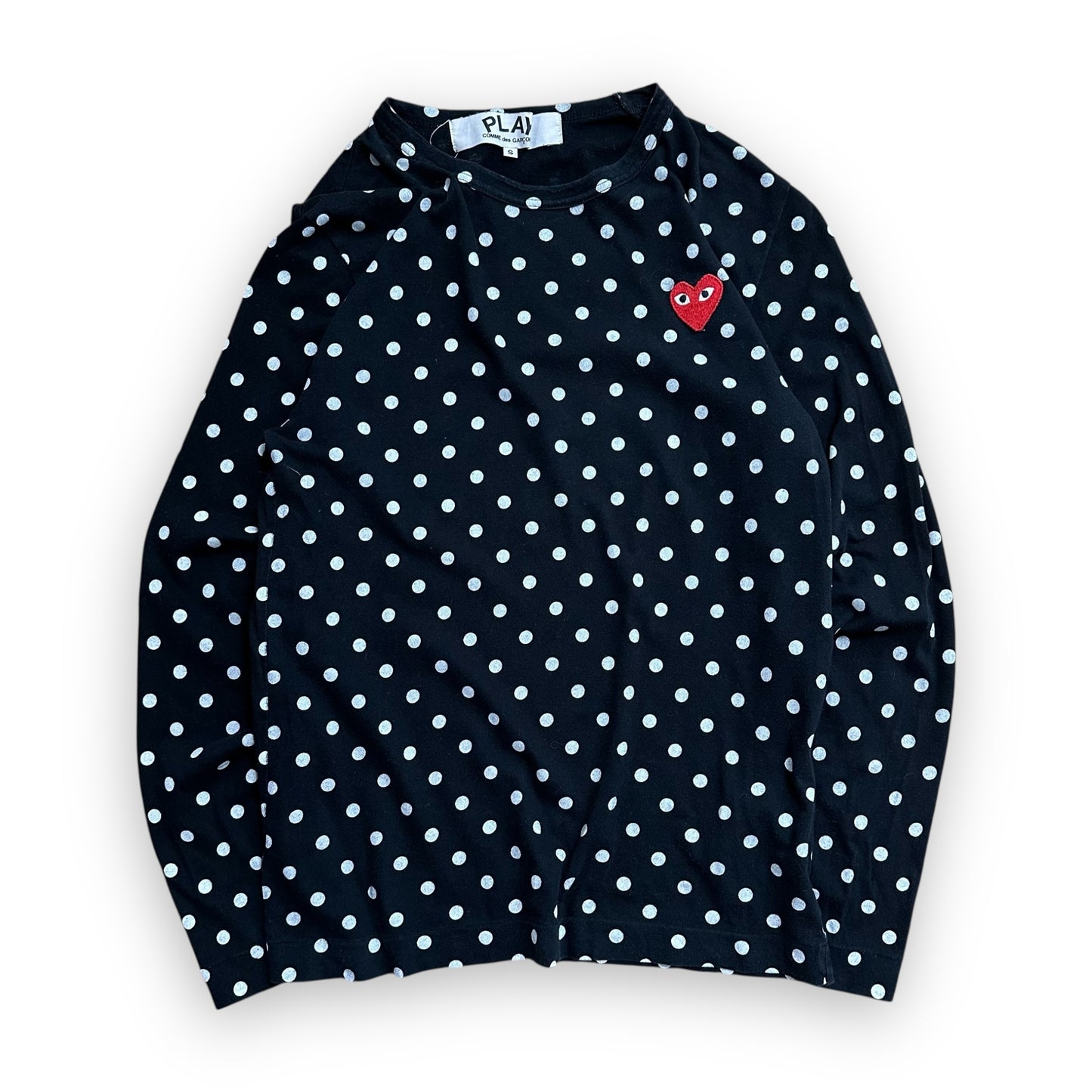 Tee Longsleeve Comme des Garçons PLAY Dotted Black White (S)