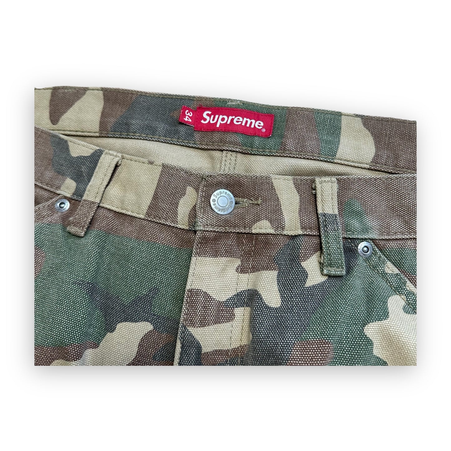 Pant Supreme Double Knee Painter Woodland Camo SS23 (L)