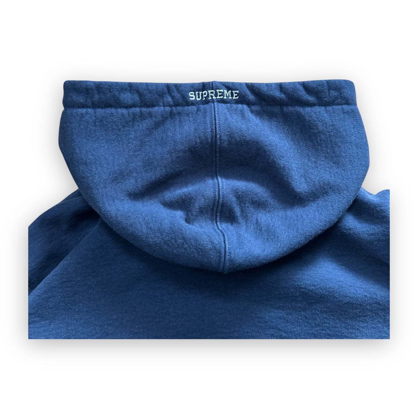 Sweatshirt Hoodie Zip Supreme S Logo Navy FW24 (M)