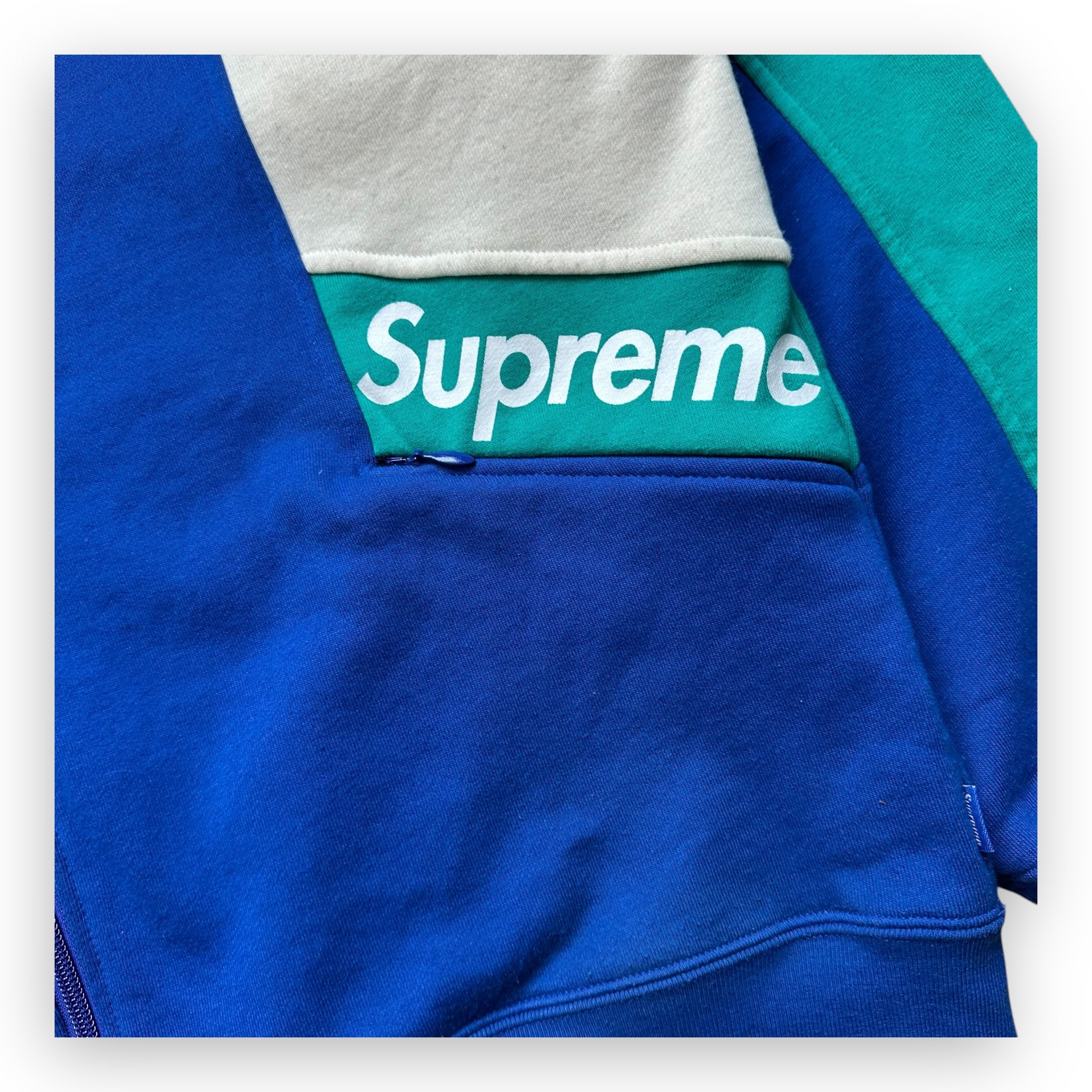 Supreme Color Royal Zip Hoodie Sweatshirt SS20