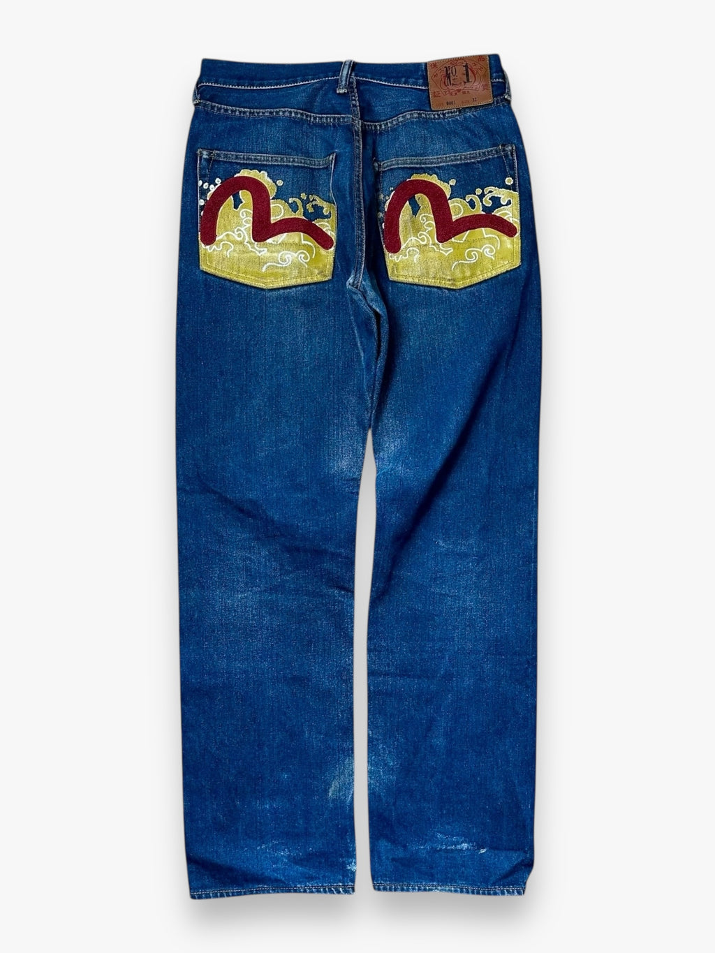 Jeans Evisu Seagull Lot 001 Yellow Red