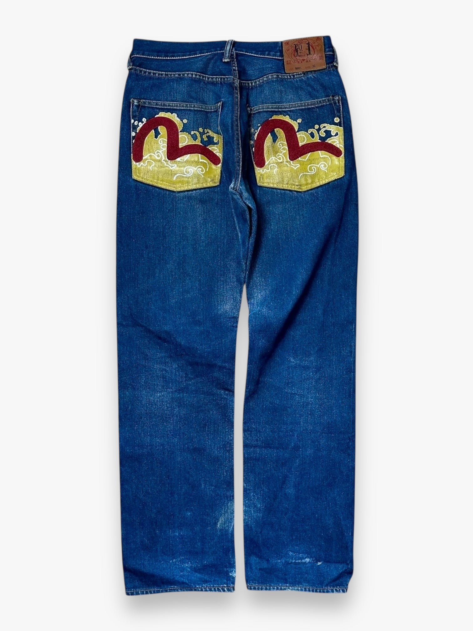 Jeans Evisu Seagull Lot 001 Yellow Red