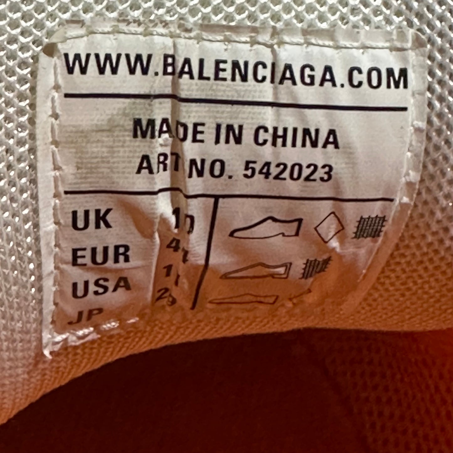 EU44 - US10 - UK9 • Balenciaga Track White Orange