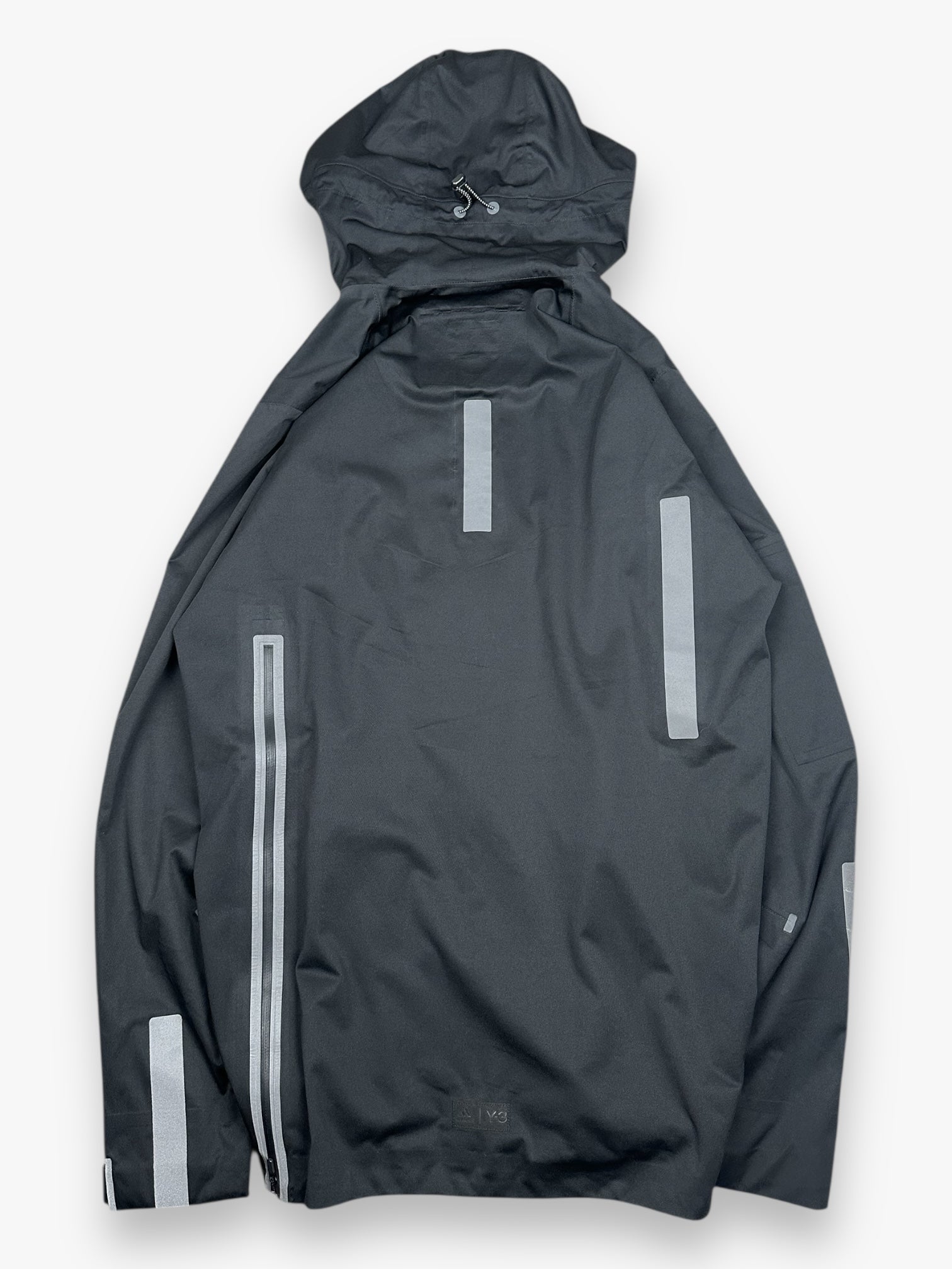 Y-3 Multi Pocket Reflective Rain Parka Jacket Black