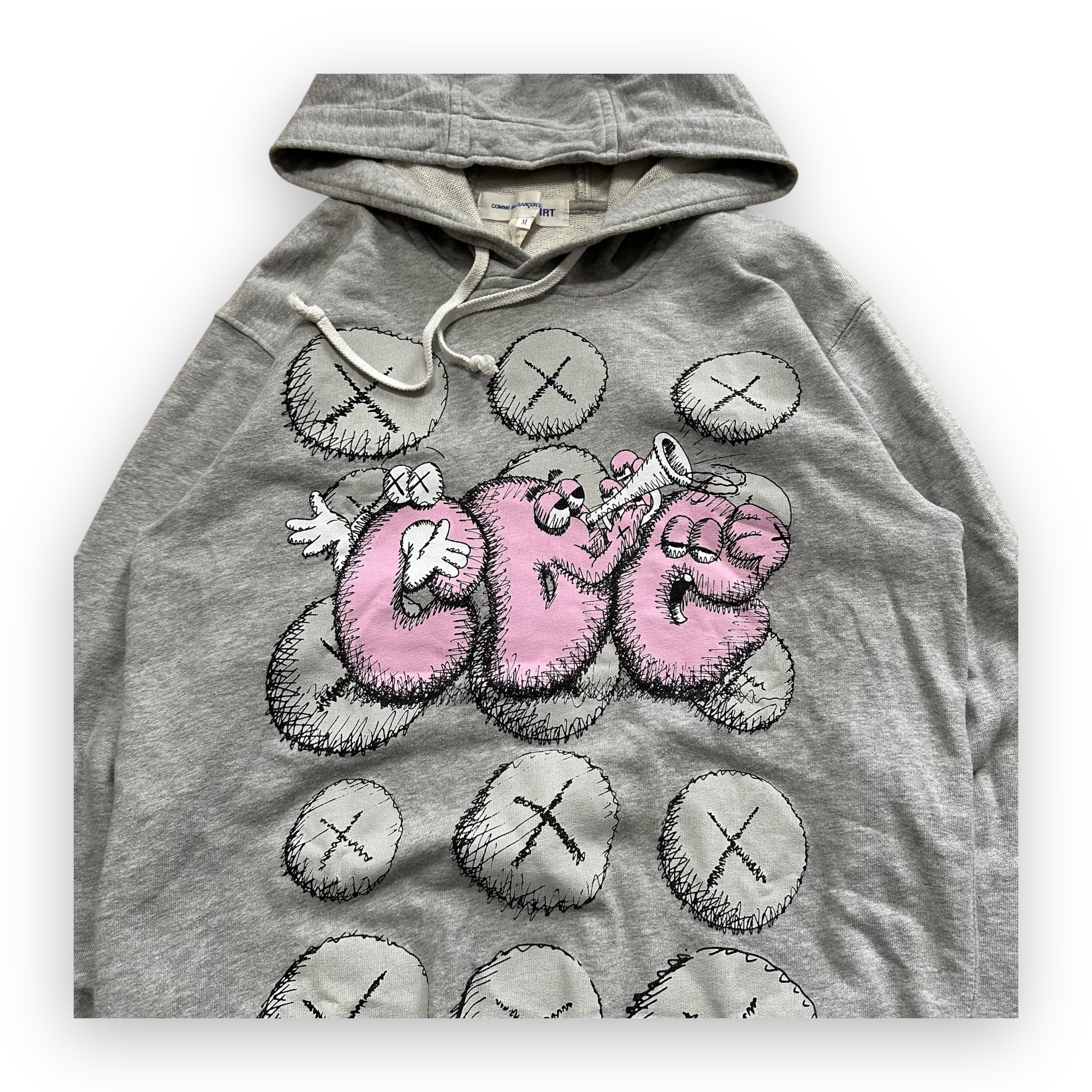 Sweatshirt Hoodie Comme des Garcons SHIRT x KAWS Grey