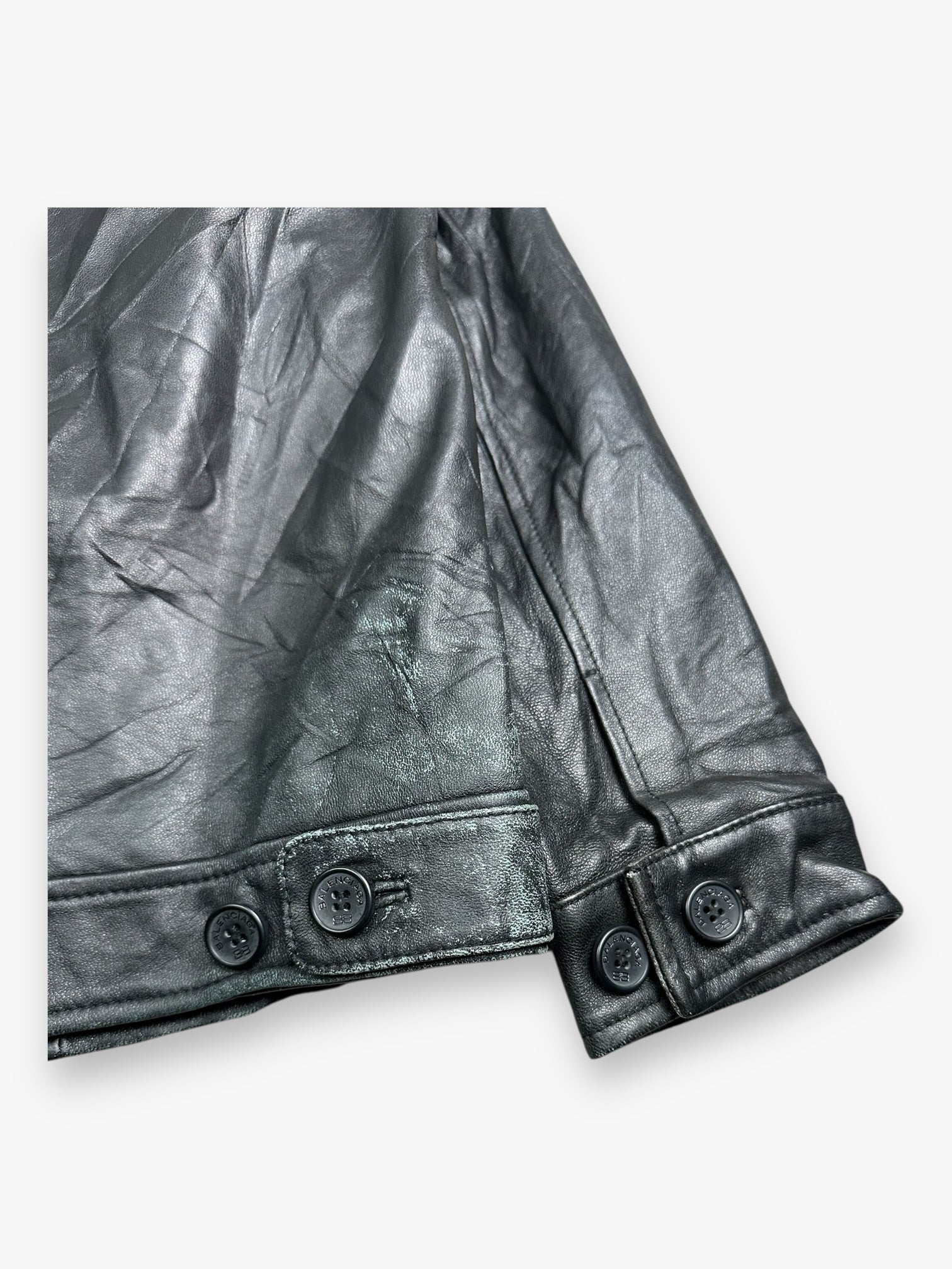 Balenciaga Leather Jacket Black AW1997