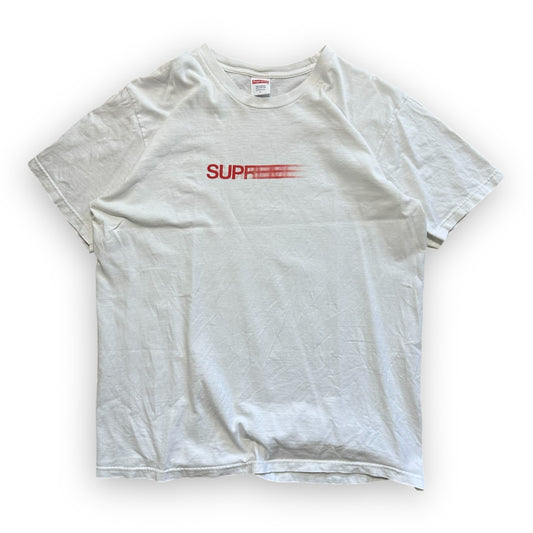 Tee Supreme Motion Logo White SS16 (L)