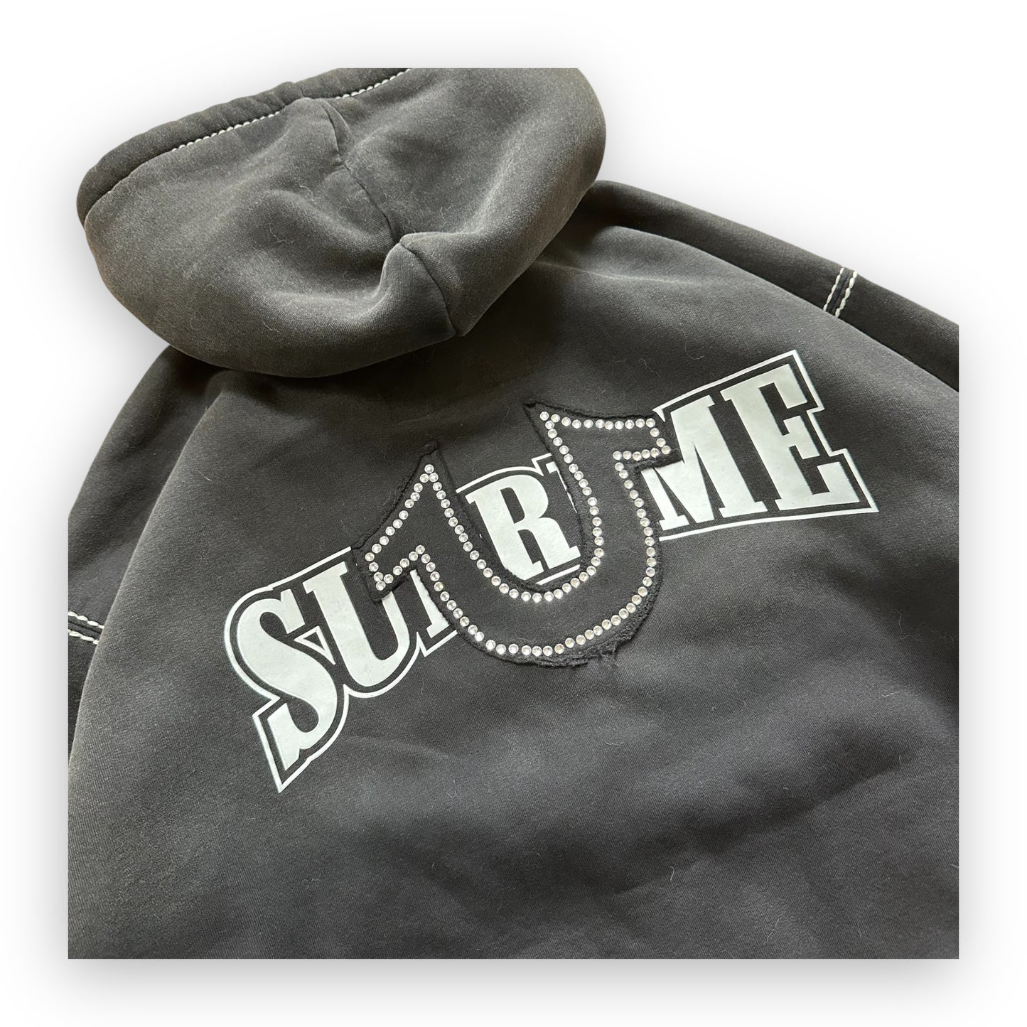 Sweatshirt Hoodie Zip Supreme True Religion Black FW22 (L)