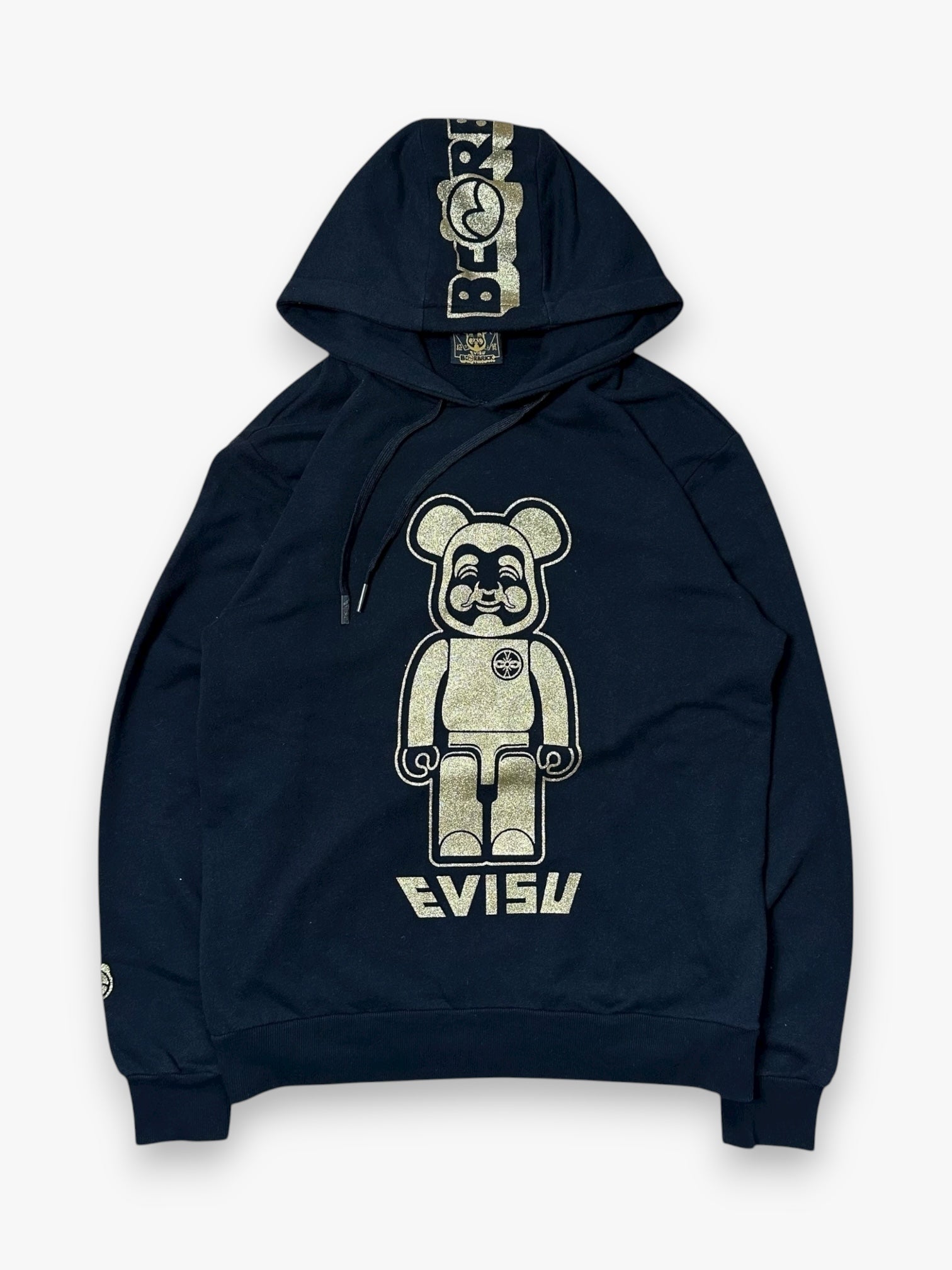 Sweatshirt Hoodie Evisu x Bearbrick Black /Gold