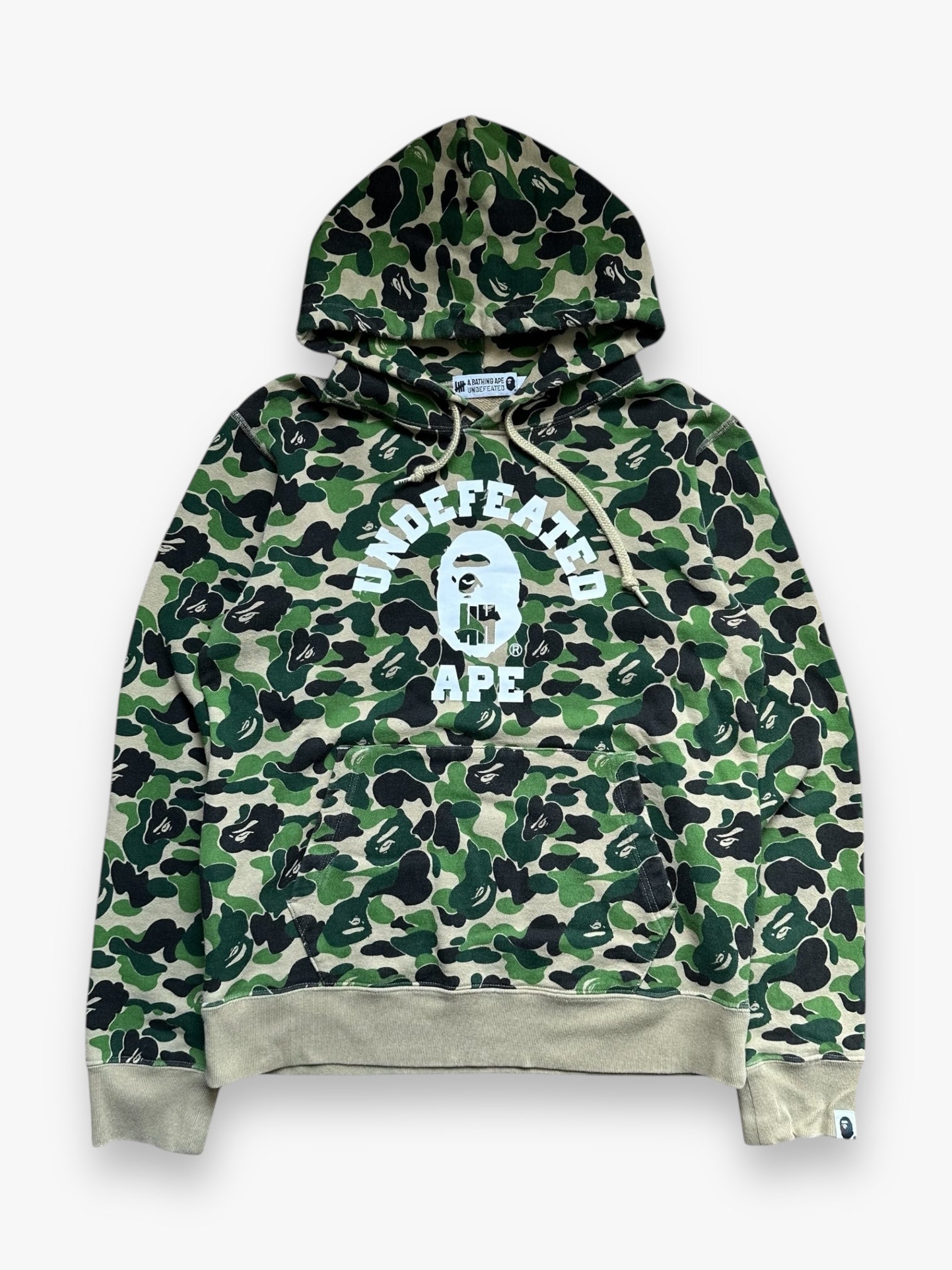 BAPE Undefeated ABC College Green Hoodie Sweatshirt (S)