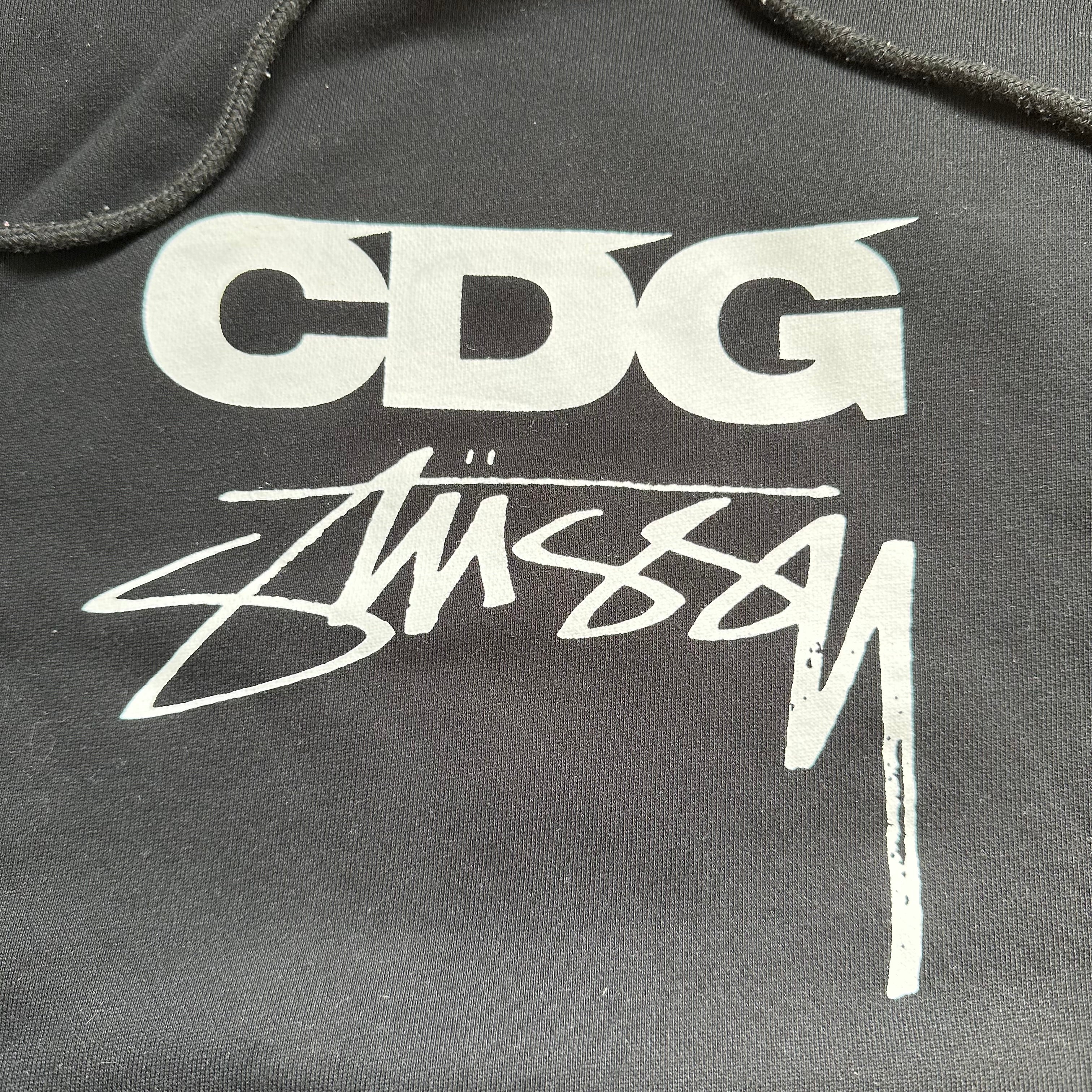 Sweatshirt Hoodie CDG Stussy Black