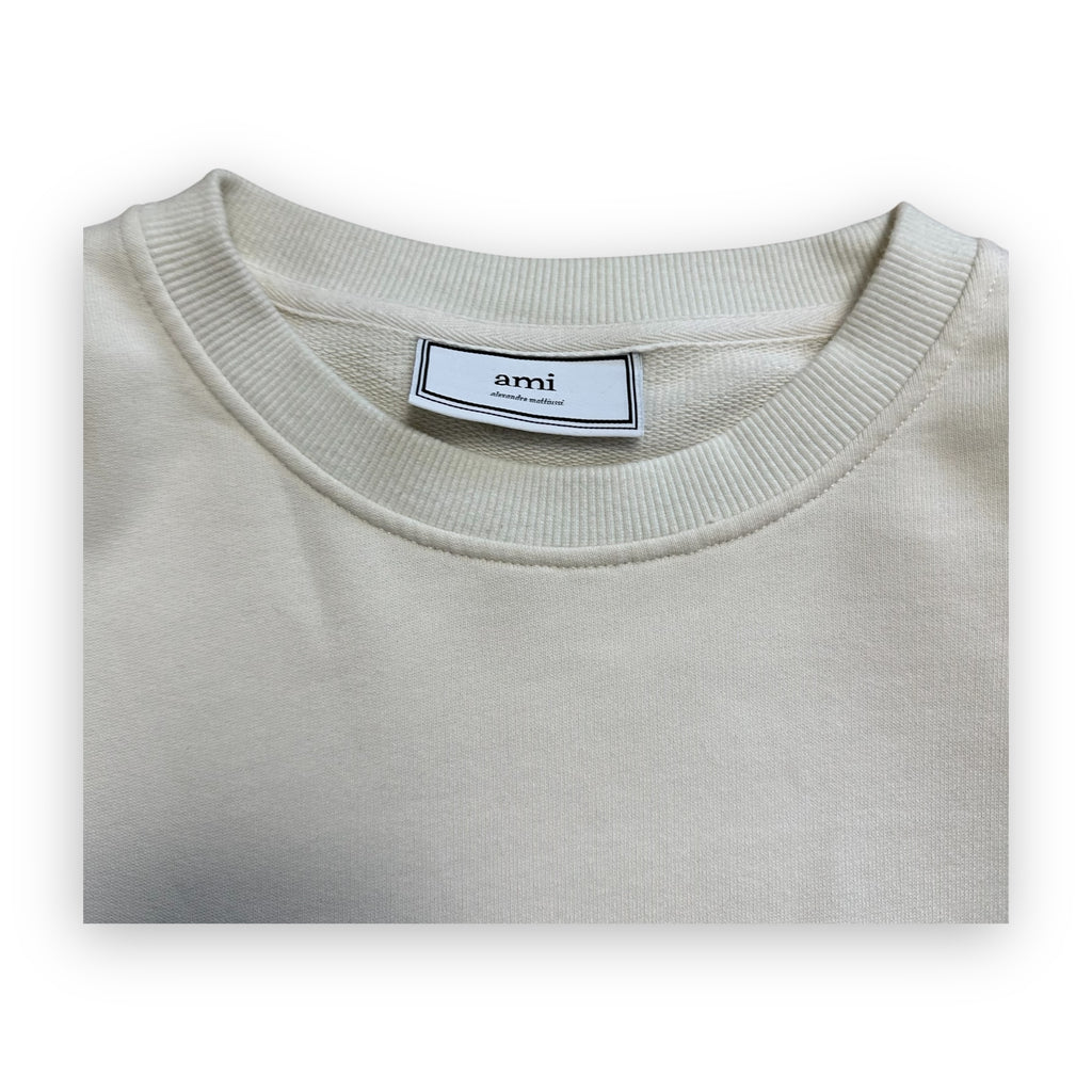 Sweatshirt Crewneck Ami Paris Cream