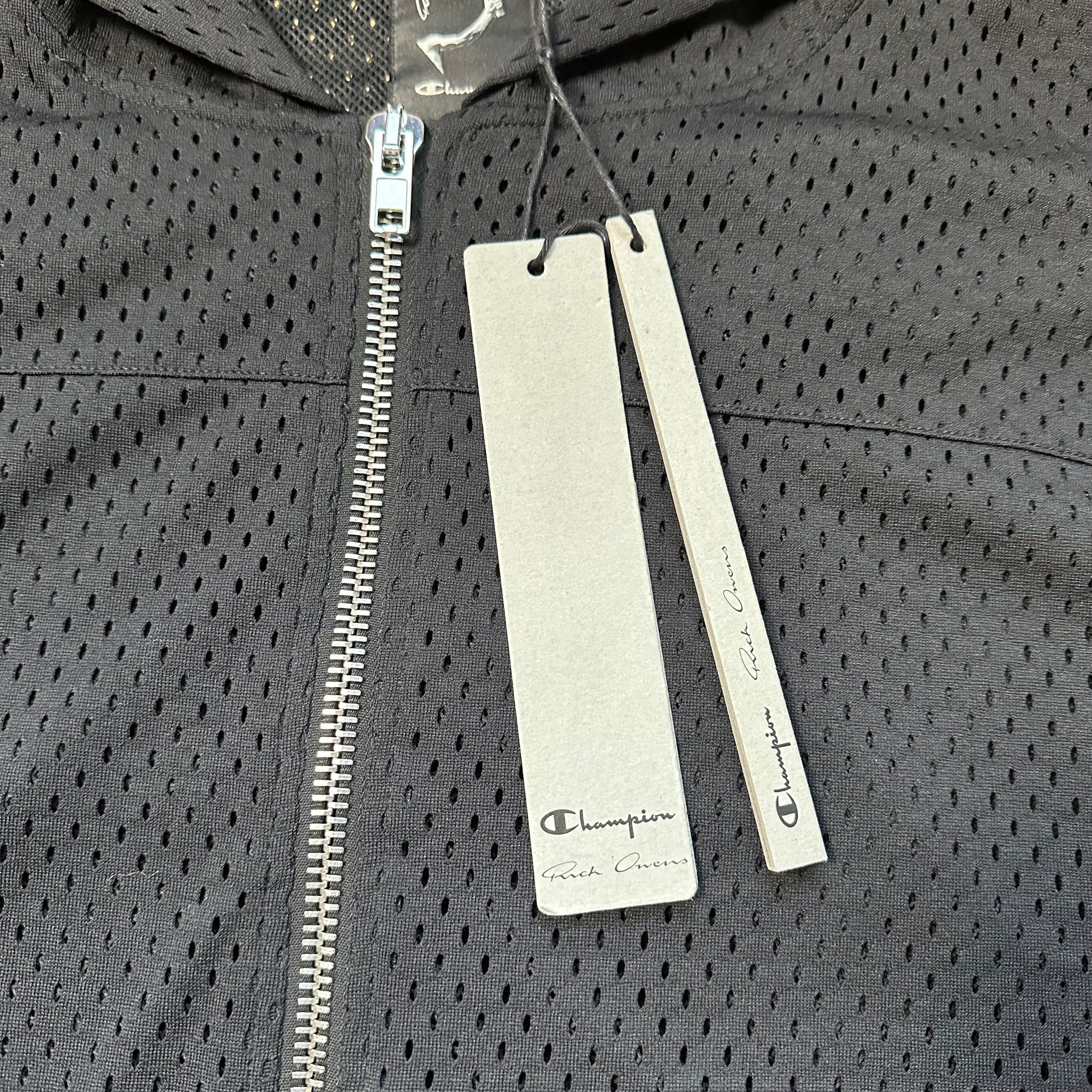 Jacket Rick Owens x Champion Mesh Hooded Windbreaker Black