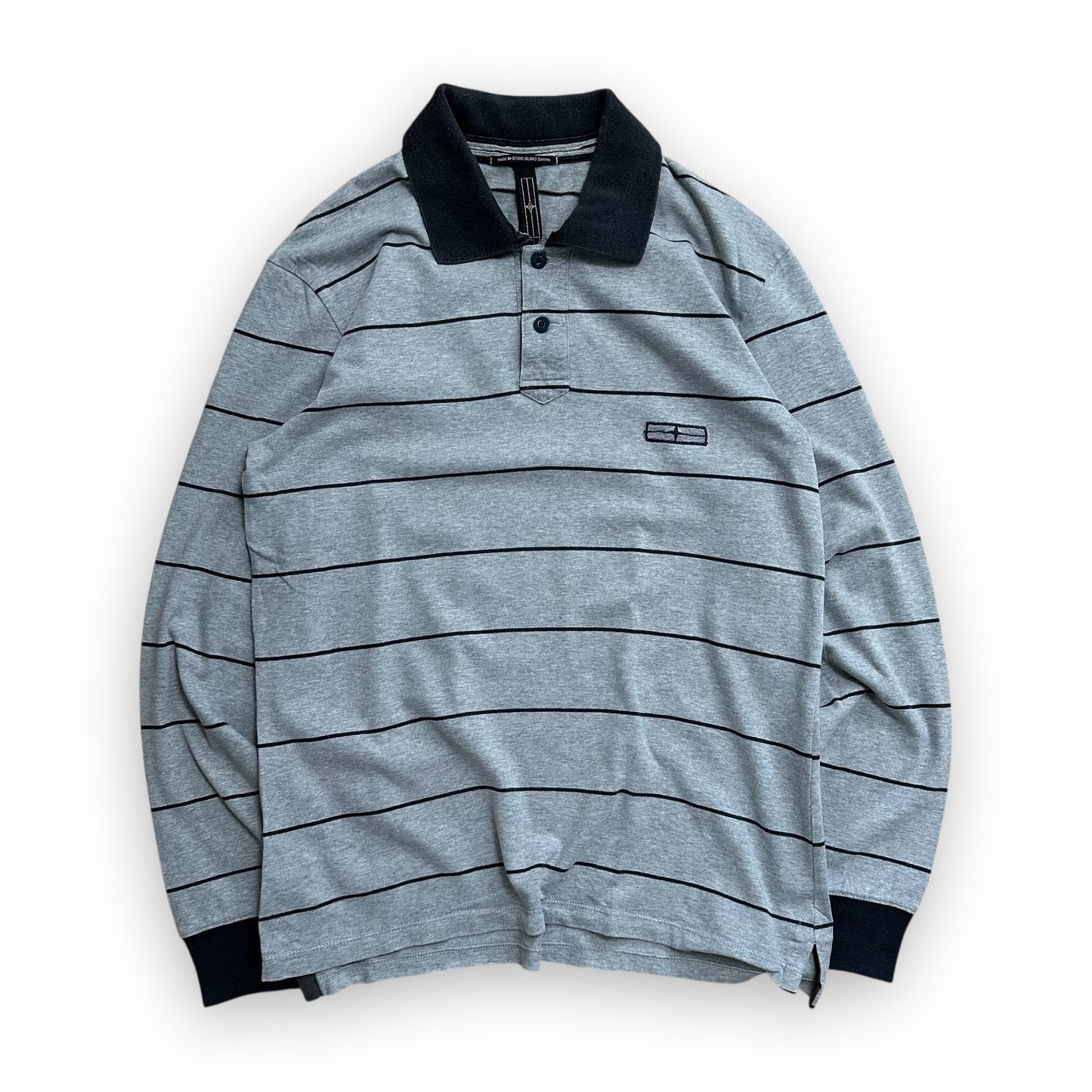 Polo Longsleeve Stone Island Denims Striped Grey AW07 (L)