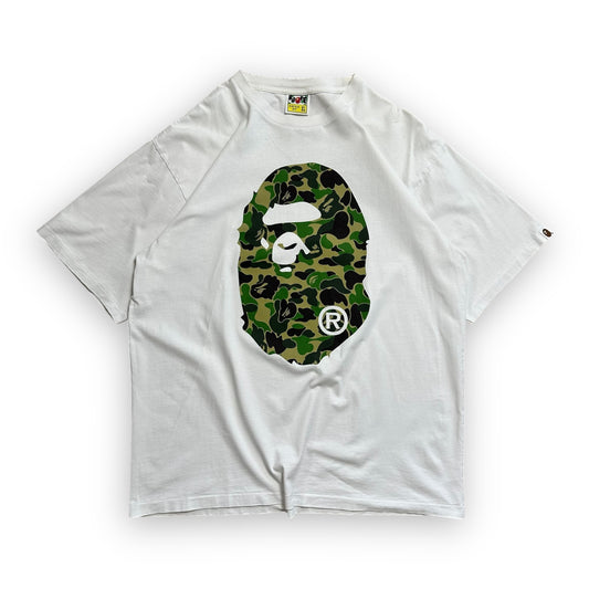 Tee BAPE ABC Camo Big Ape Head White/Green (L)