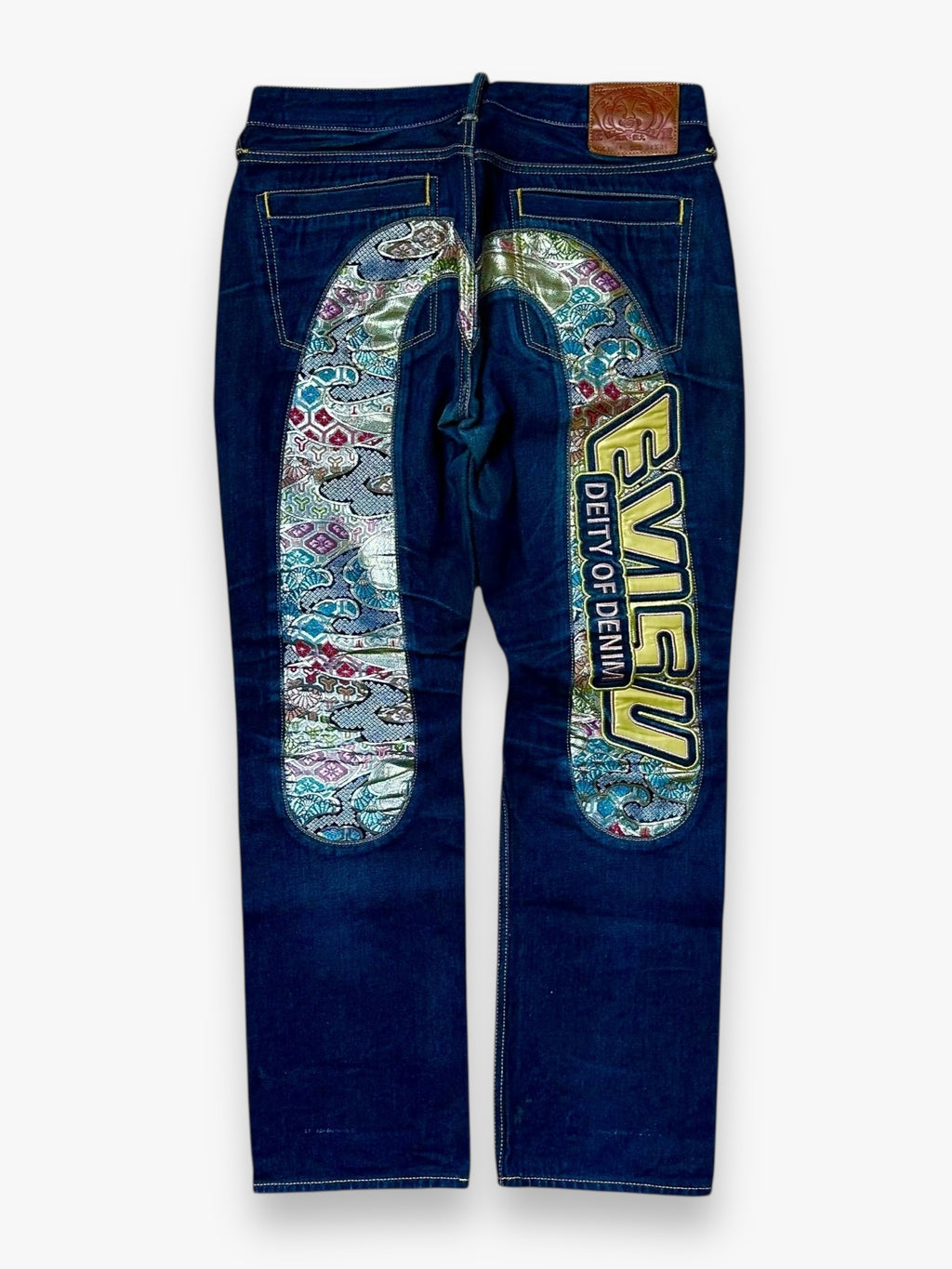 Jeans Evisu Daicock embroidery Lot 2008 Multicolor