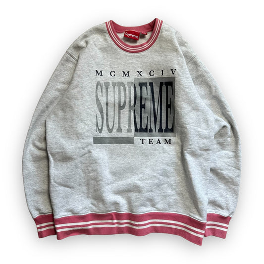 Sweatshirt Crewneck Supreme Team Ash Grey FW17 (M)