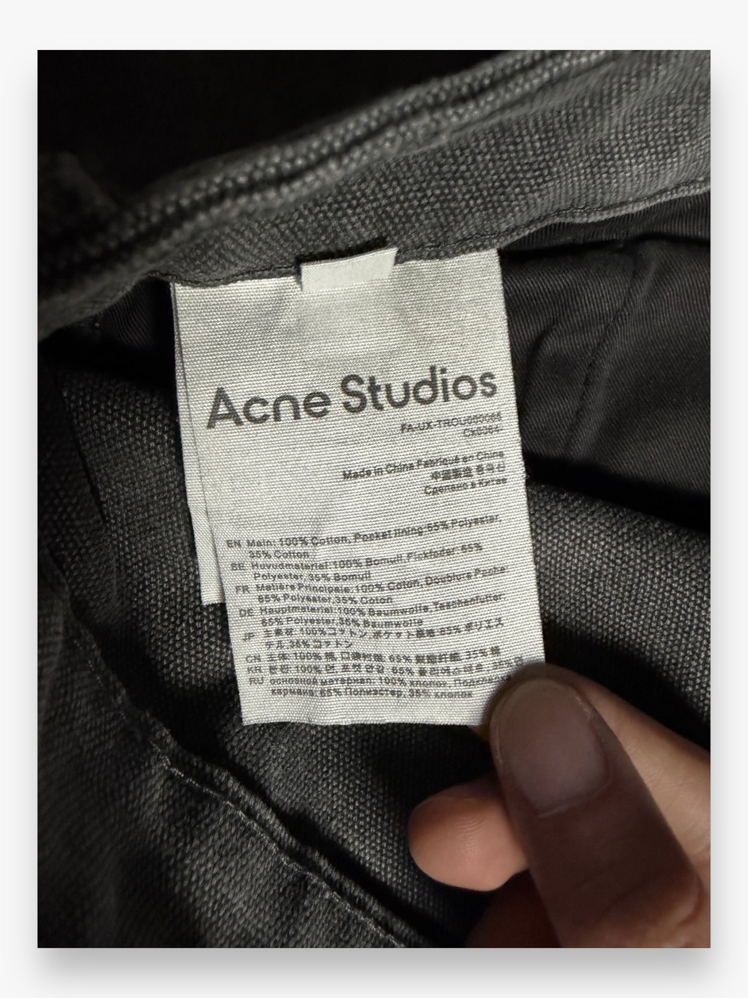 Acne Studios Double Knee Jeans Fade Grey