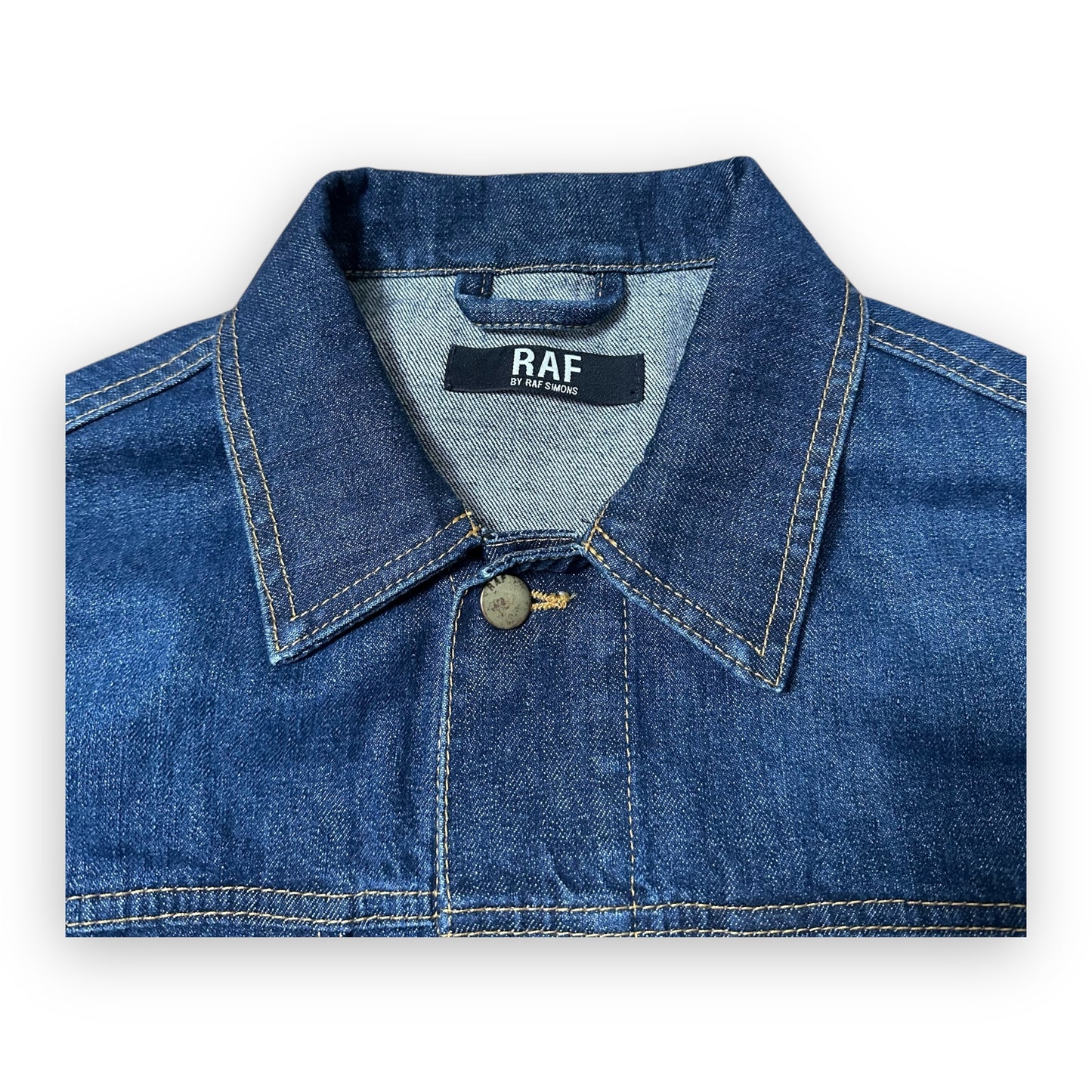 Jacket RAF by Raf Simons Denim Colorblock Pattern (XL)
